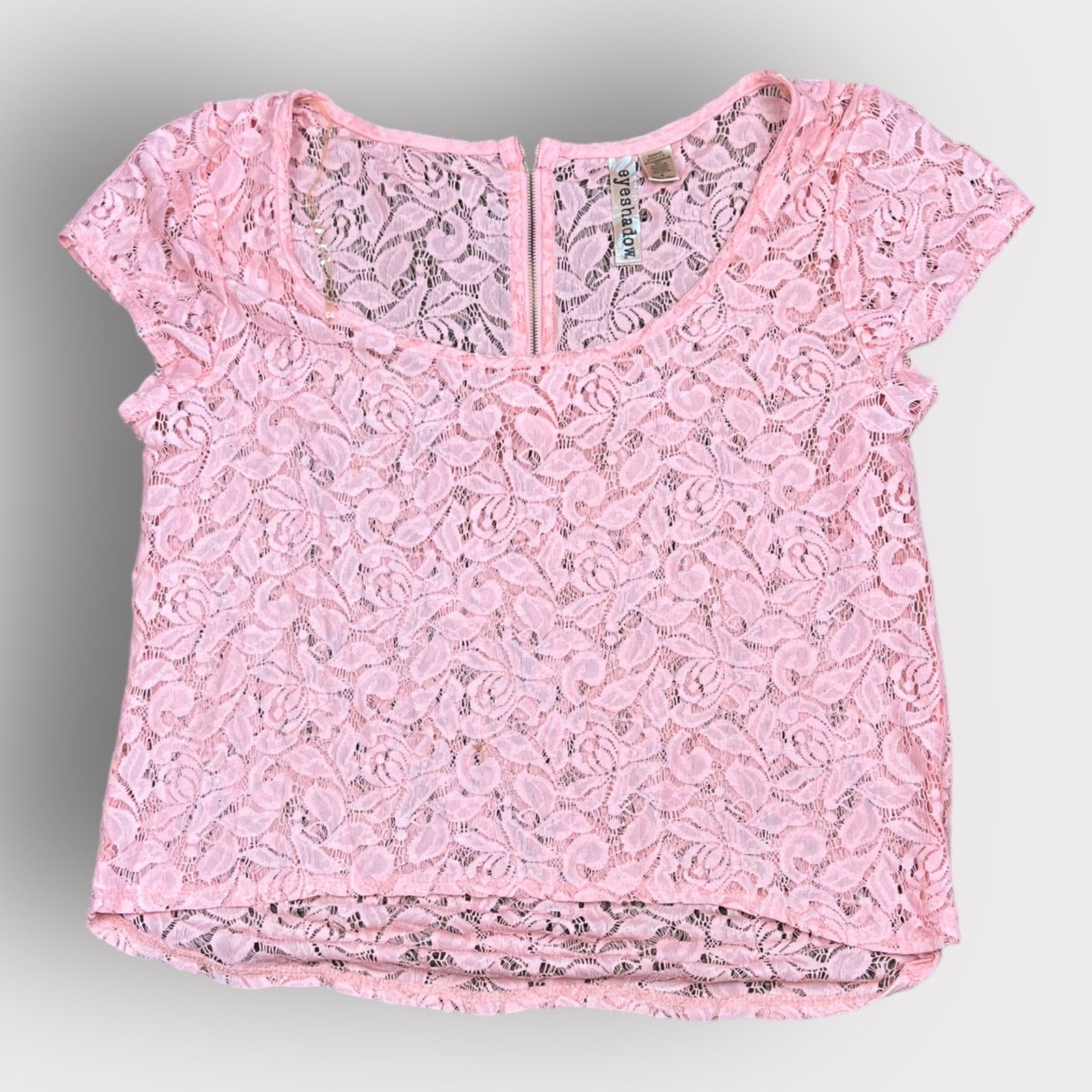 Vintage Eyeshadow | Vintage Y2K Floral Lace Blouse | Medium Size M / US 6-8 / IT 42-44 - 5 Thumbnail
