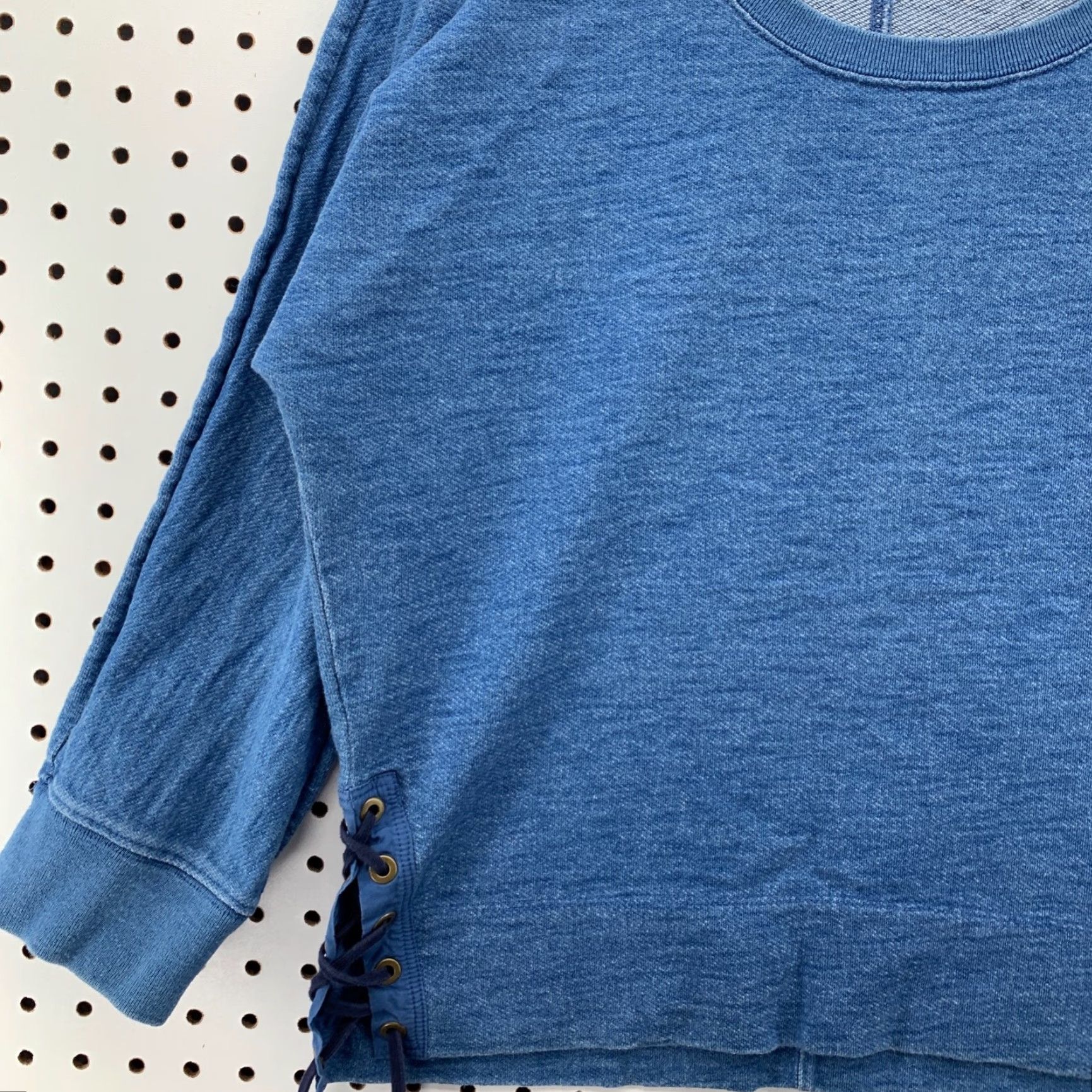 J.Crew JCrew Sweatshirt Blue Womens Small Tie Up Sides Long Sleeve Casual Size S / US 4 / IT 40 - 3 Thumbnail