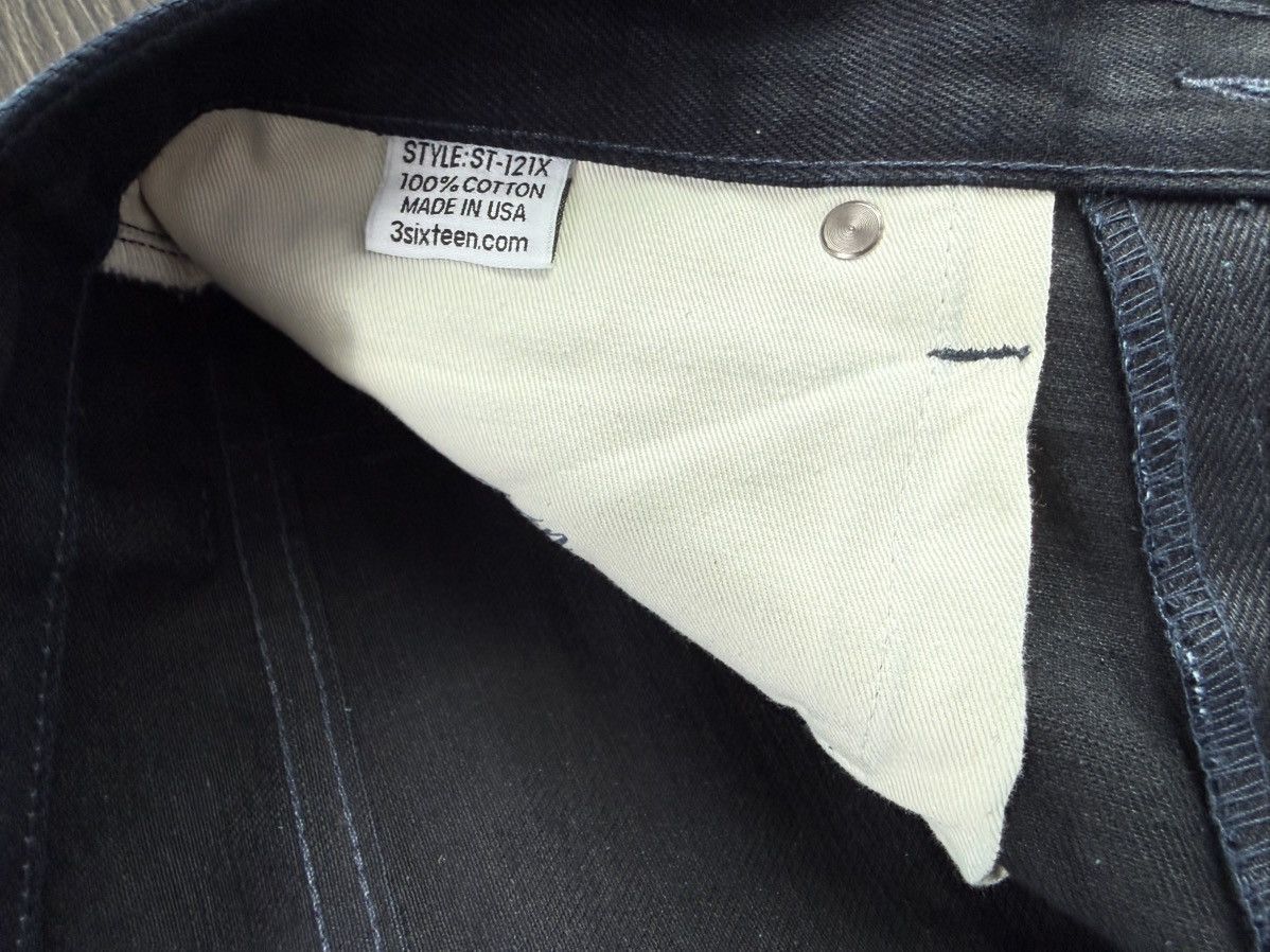 3sixteen 3sixteen men’s ST-121x shadow selvedge raw denim 17oz Size US 34 / EU 50 - 6 Thumbnail