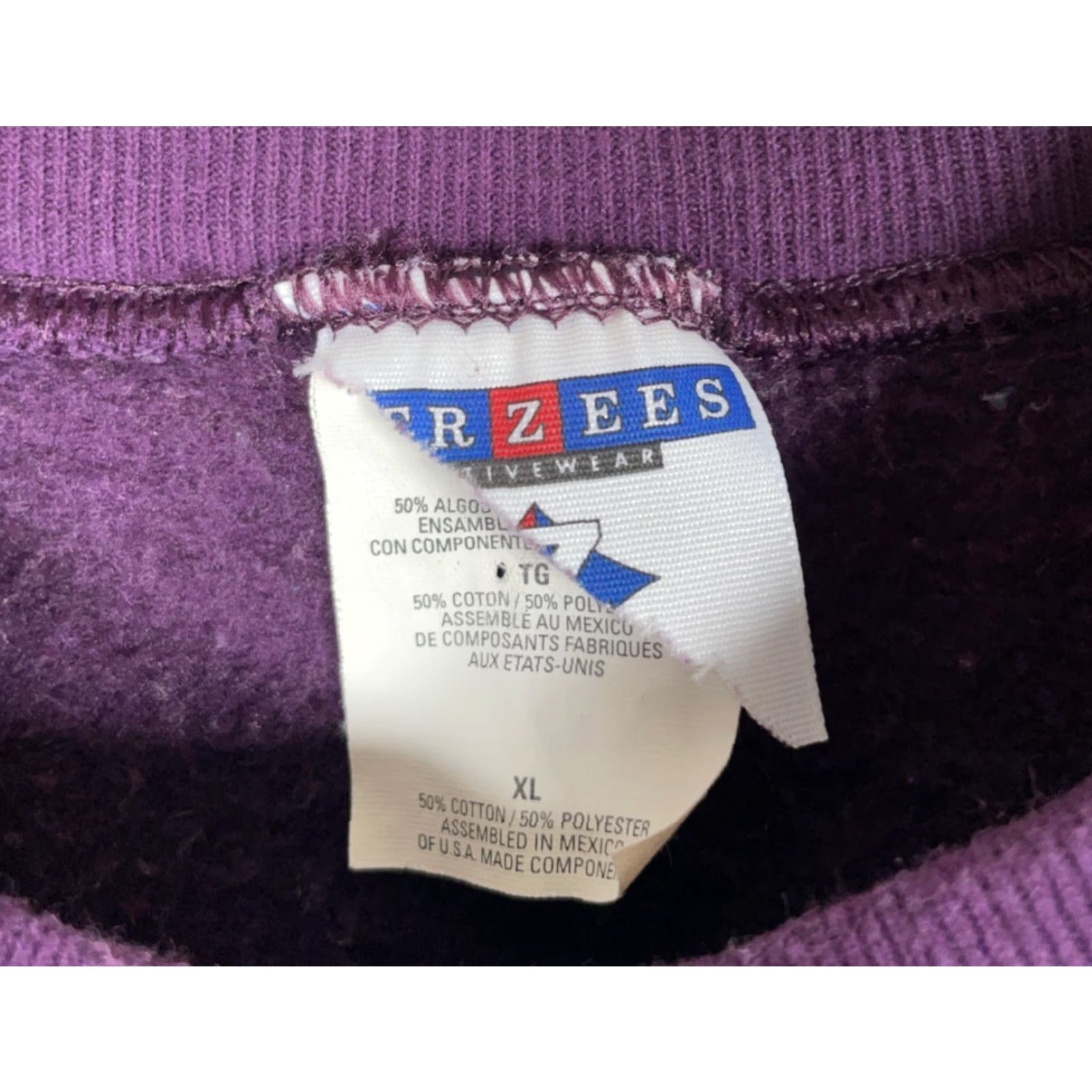Jerzees JERZEES Sweatshirt Adult XL Purple Graphic Print Saginaw Michigan VTG Crewneck 90s Wolf Moon Size US XL / EU 56 / 4 - 3 Thumbnail