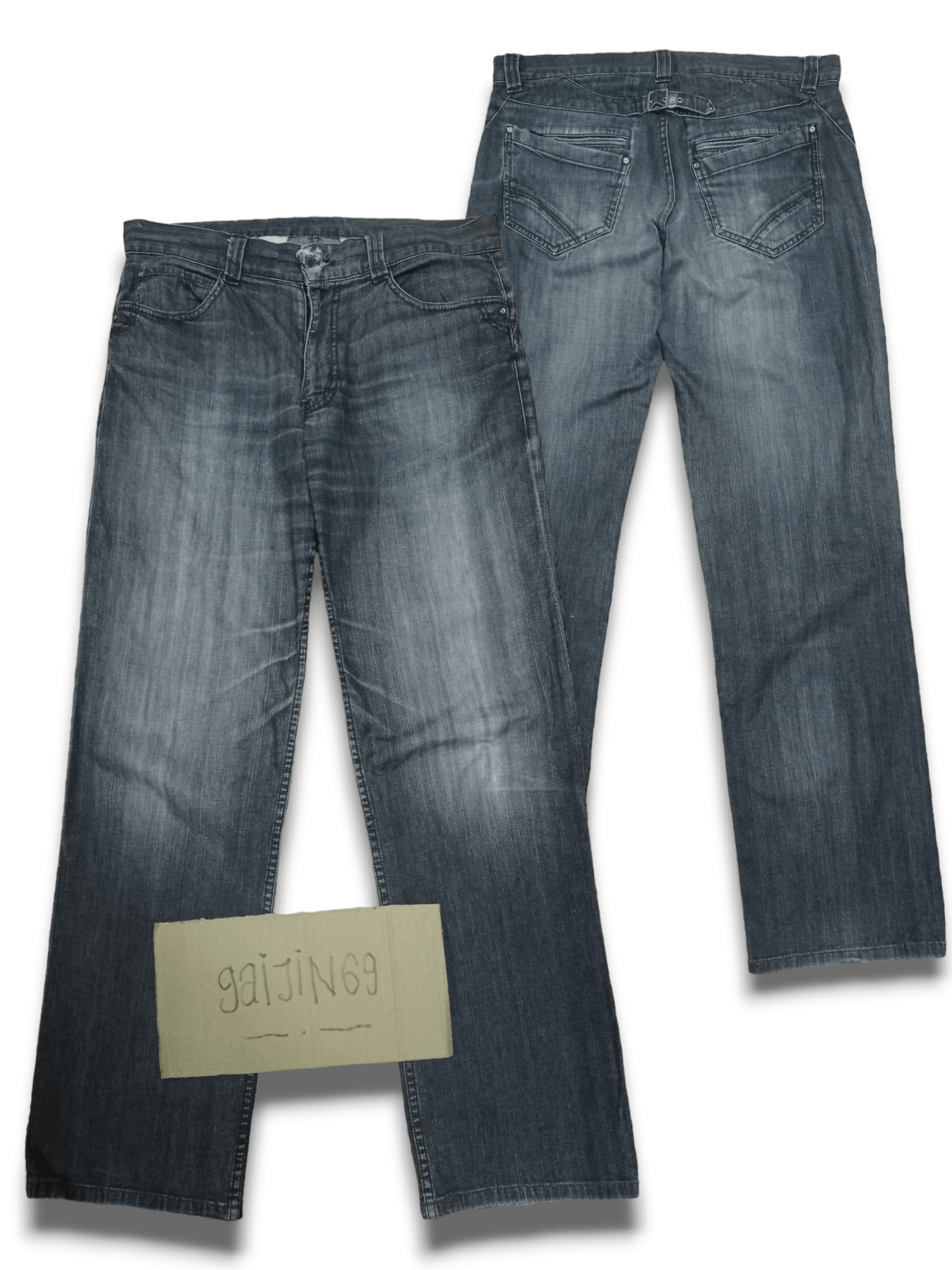 Other Vintage Japanese Brand Buckle Back Baggy Style Denim Pants Size US 33 - 1 Thumbnail