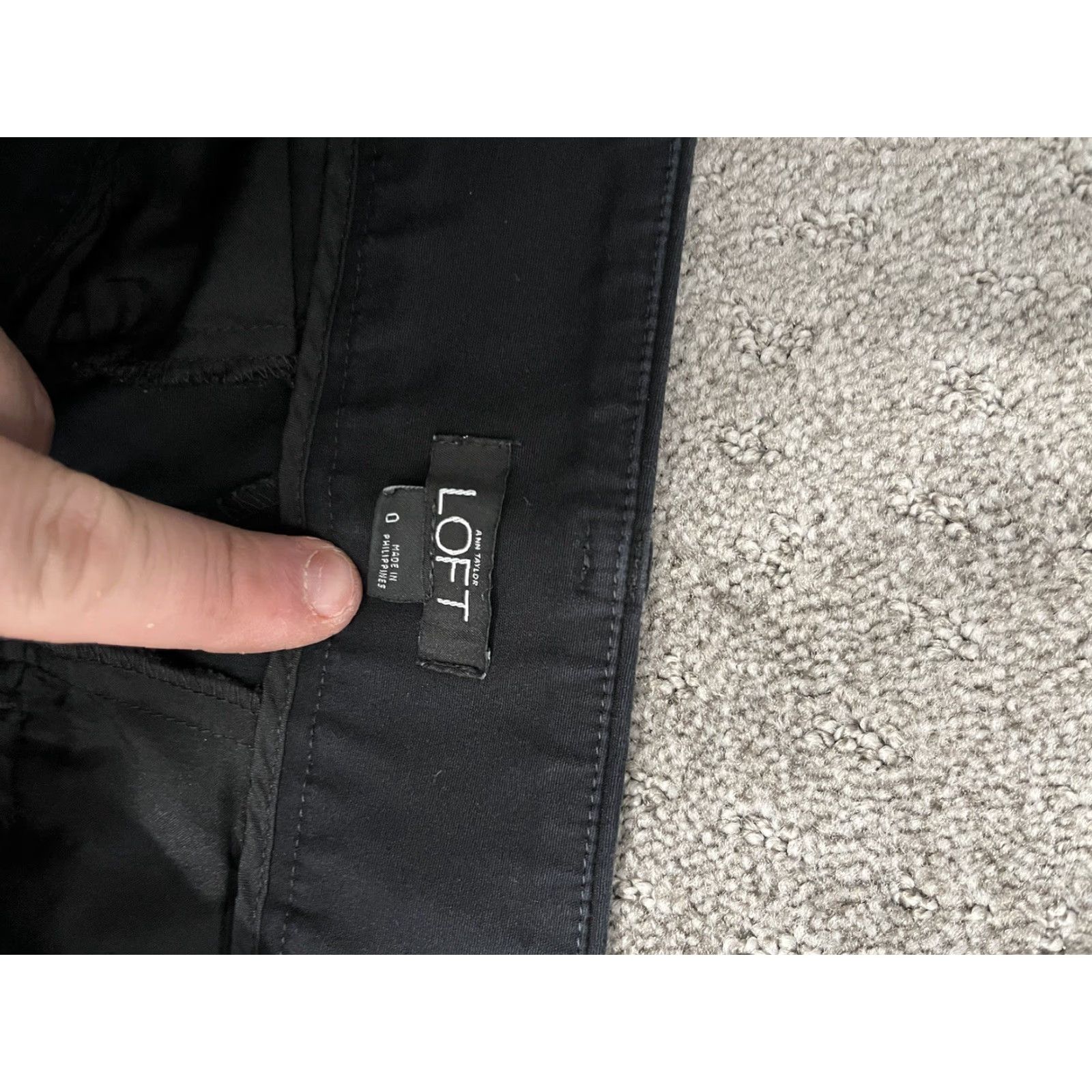 Loft VINTAGE Loft Outlet Black Dress Pants Curvy Skinny Ankle Women’s Size 0 with Pockets (? wait) Size 25" / US 0 / IT 36 - 5 Thumbnail