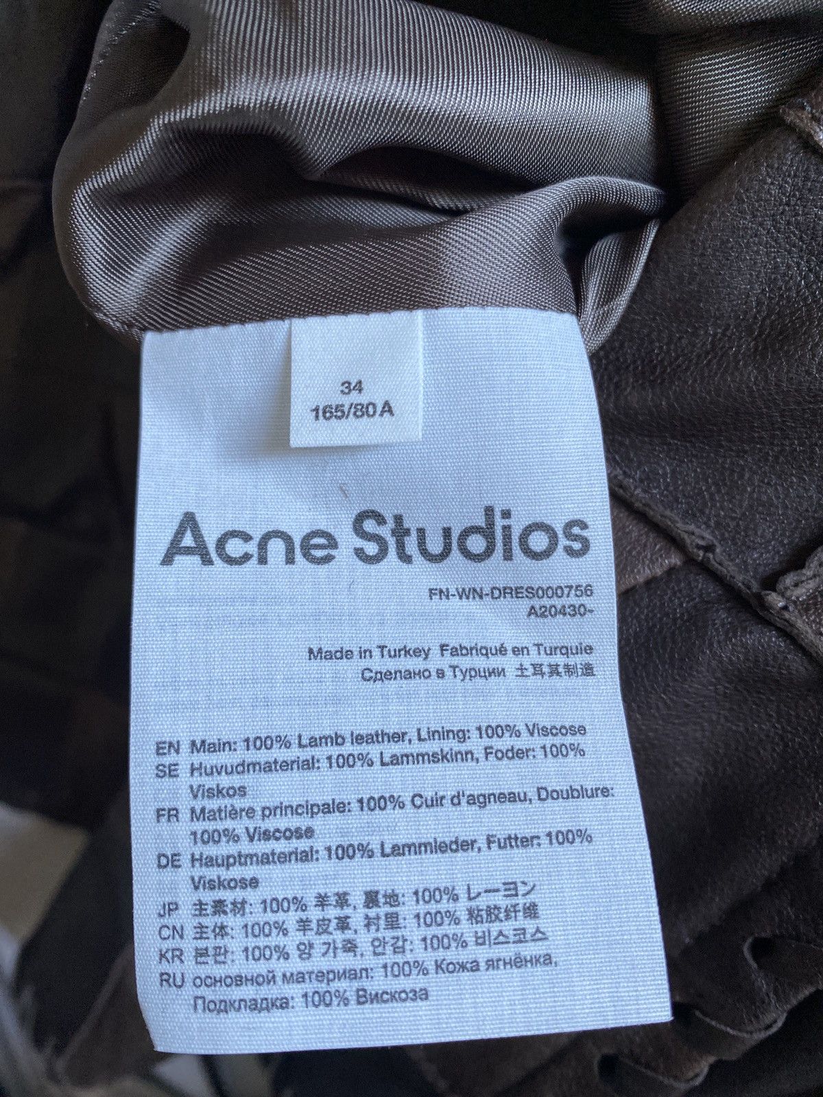 Acne Studios Acne Studios Spring Summer//22 Leather Dress Acne Studios Size XS / US 0-2 / IT 36-38 - 16 Thumbnail
