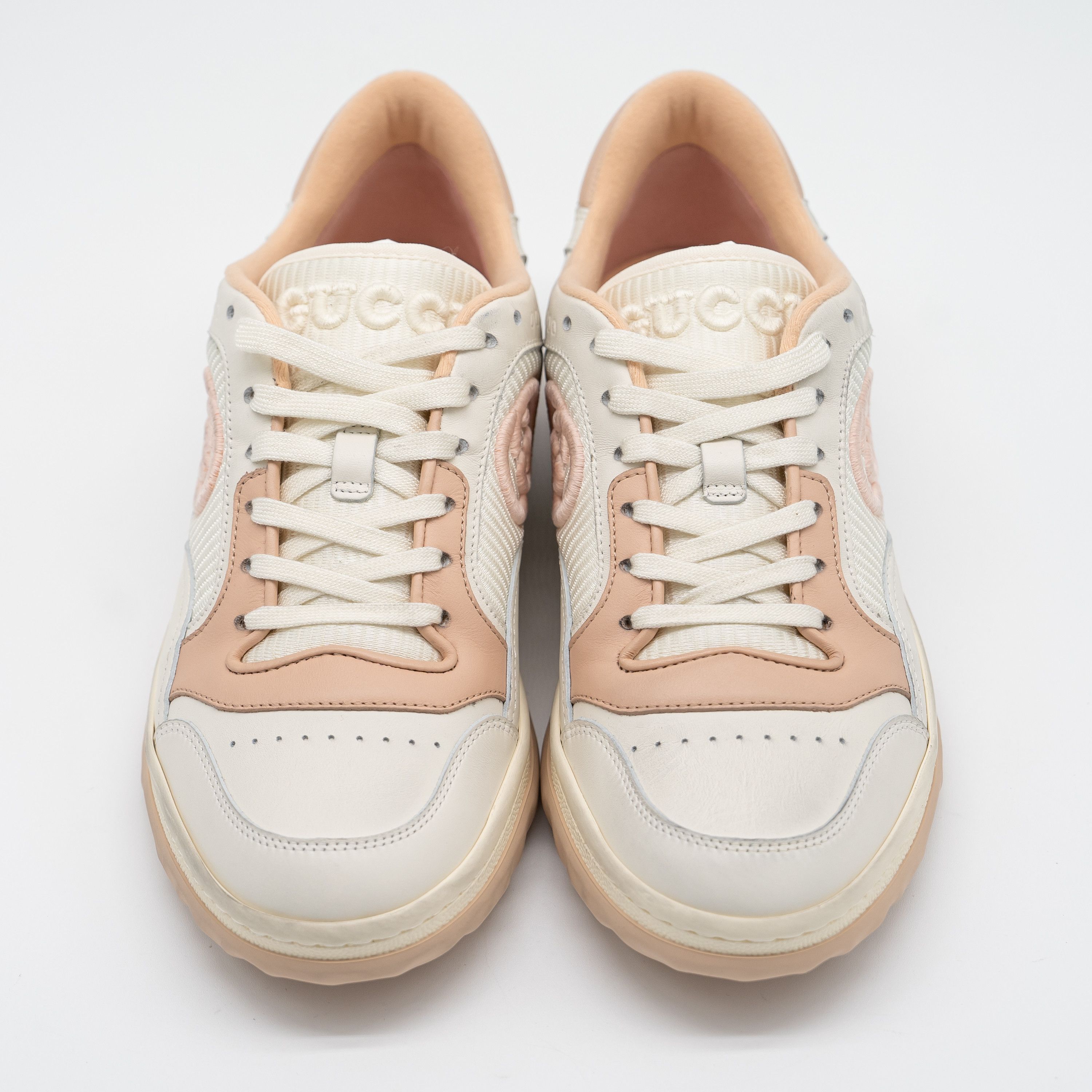 Gucci Gucci MAC80 White Pink GG Distressed Sneakers Size US 8.5 / IT 38.5 - 3 Thumbnail