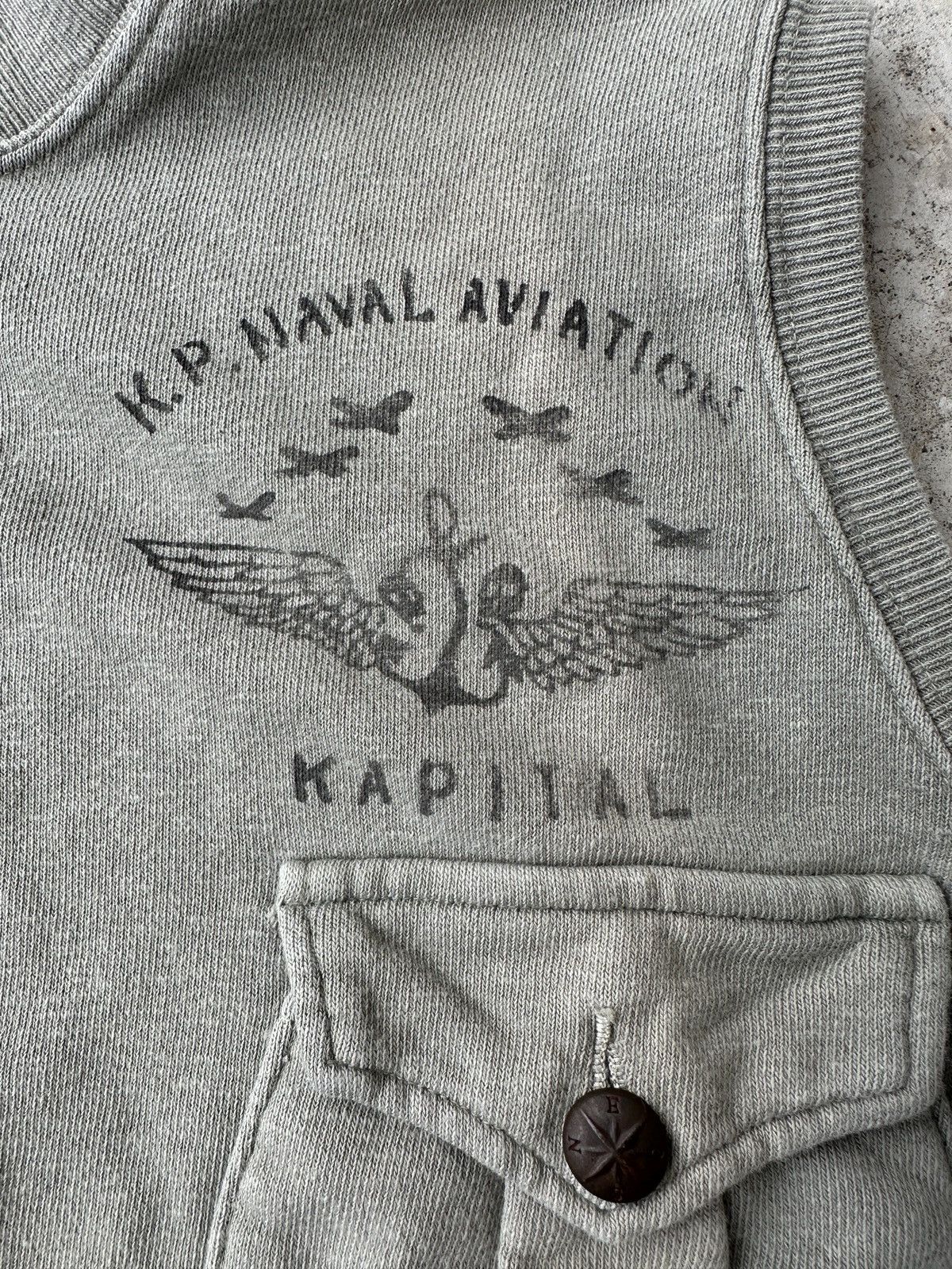 Kapital Kapital Stenciled US Army USAF Military vest polo quater zip Size US M / EU 48-50 / 2 - 5 Thumbnail