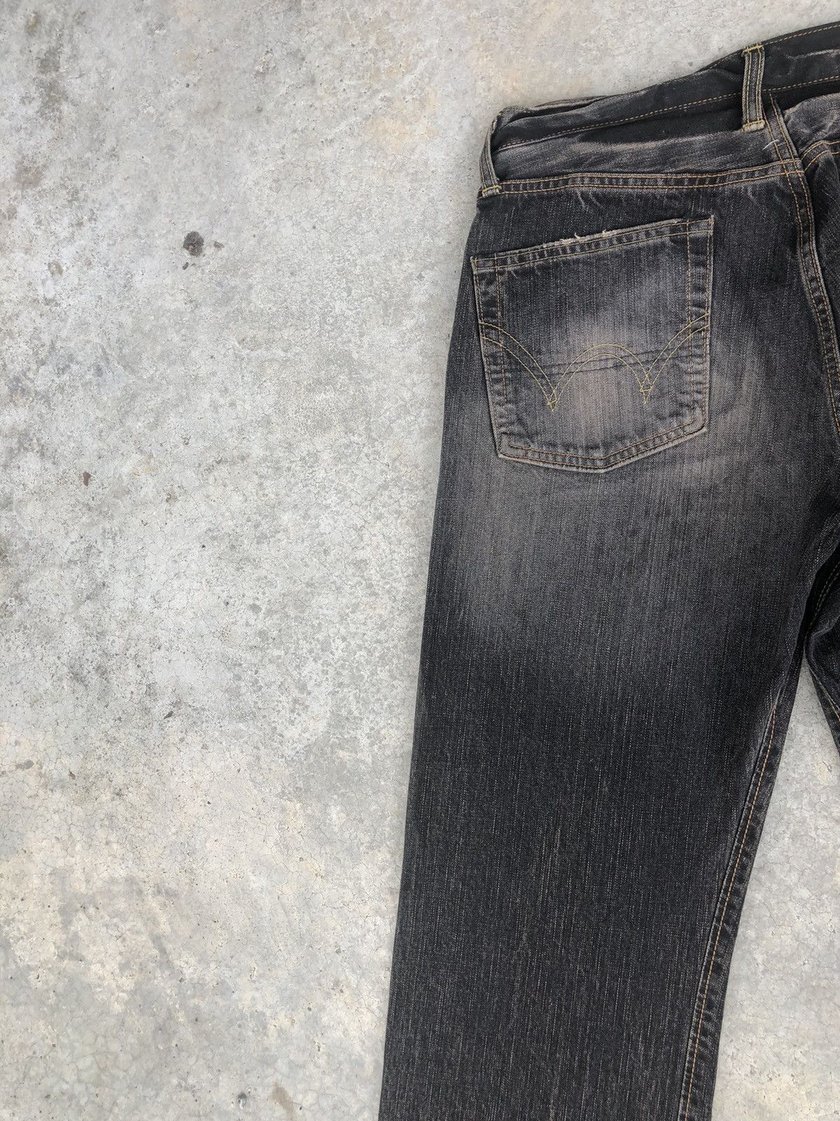 Edwin Japanese Edwin 505ZX Selvedge Denim Distressed Jeans Mudwash Size US 32 / EU 48 - 9 Thumbnail
