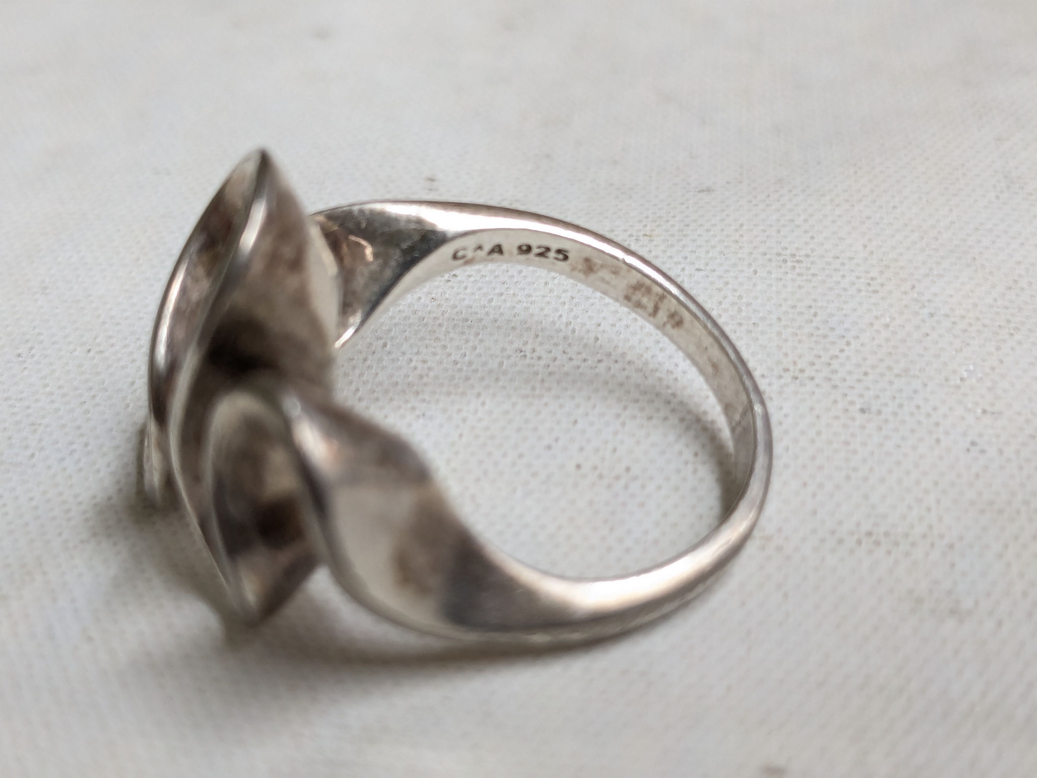 Jewelry Sterling Silver Ring Wavy 8 Modern Abstract Size ONE SIZE - 5 Thumbnail