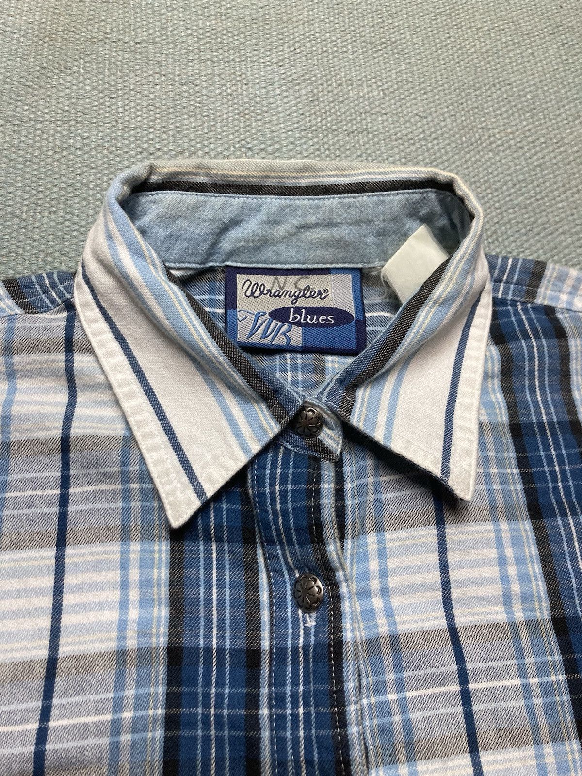 Vintage × Wrangler Vtg wrangler blues button shirt western plaid women’s XL Size XL / US 12-14 / IT 48-50 - 4 Thumbnail