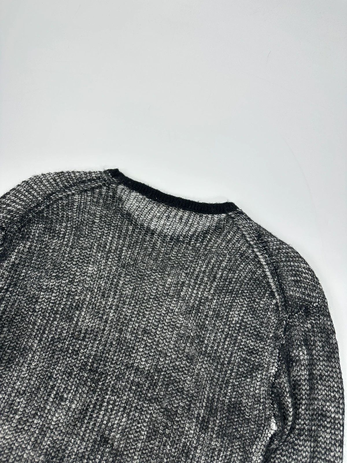 Acne Studios Acne Studio 00’s Black & White Mesh Cashmere & Wool Sweater Size S / US 4 / IT 40 - 5 Thumbnail