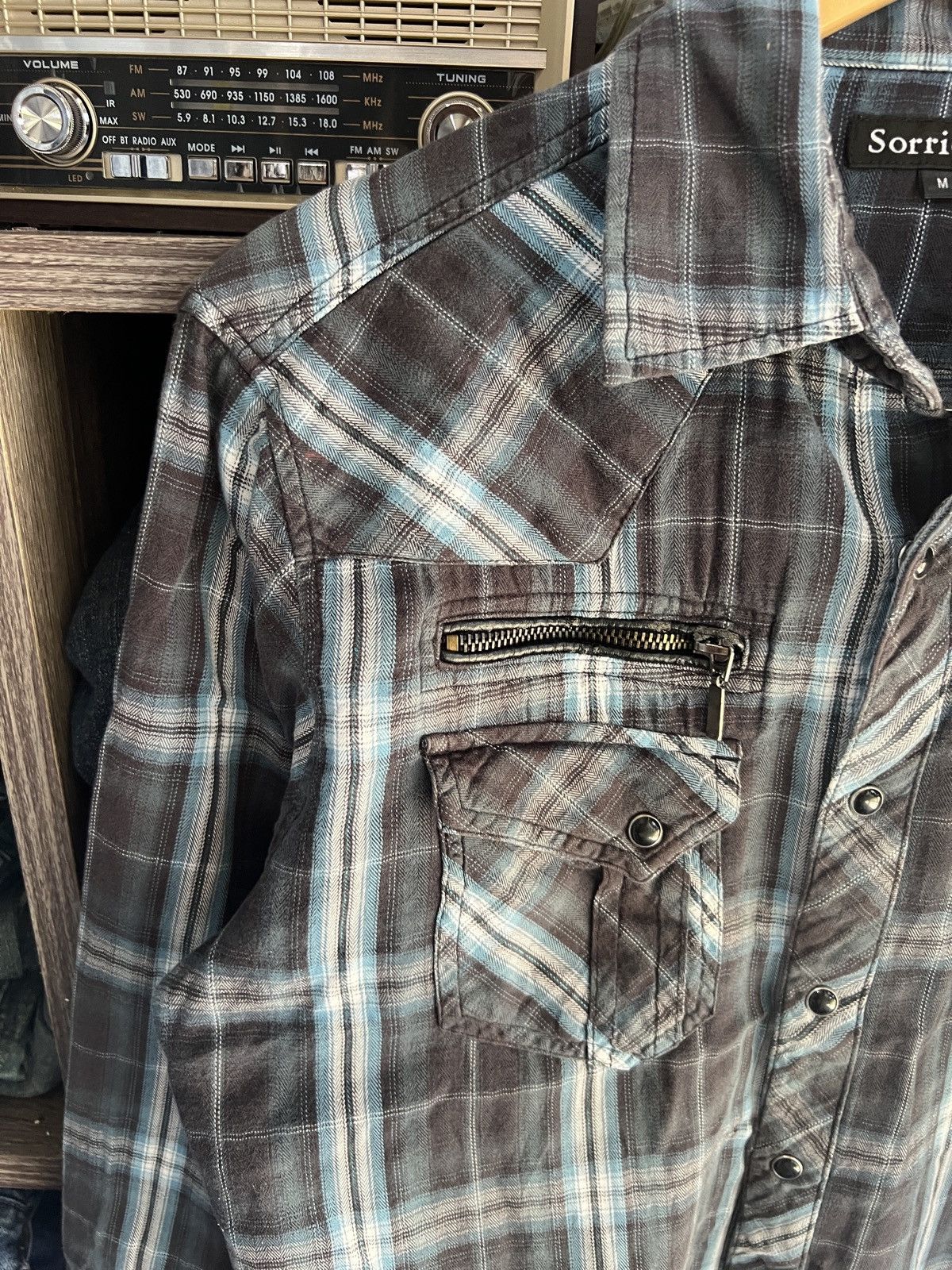 If Six Was Nine 🔥Sorridere Punk Zipper Pocket Flannel Size US S / EU 44-46 / 1 - 6 Thumbnail