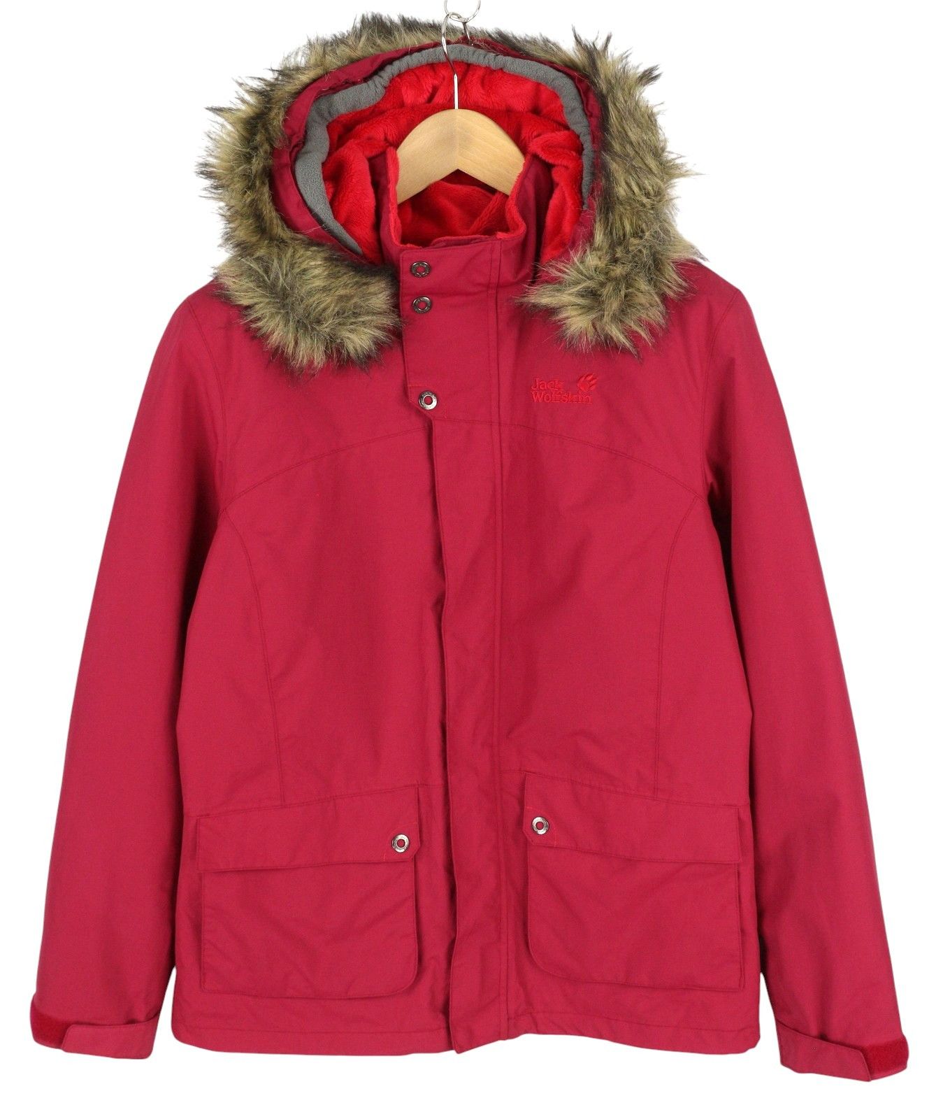 Jack Wolfskin XL Youth Texapore Hooded Padded Faux Fur Pink 86366 Size XL / US 12-14 / IT 48-50 - 1 Thumbnail