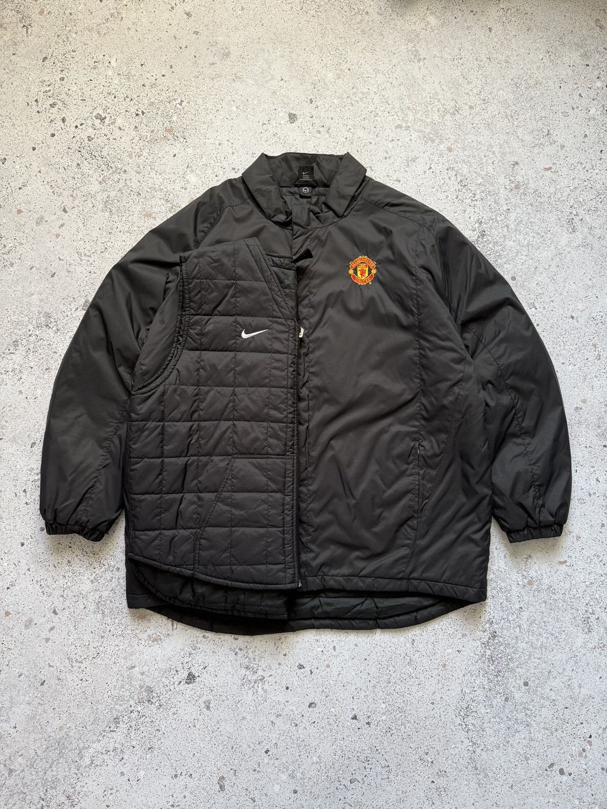 Nike Vintage 2 in 1 Nike manchester united jacket + vest Size US XL / EU 56 / 4 - 2 Thumbnail
