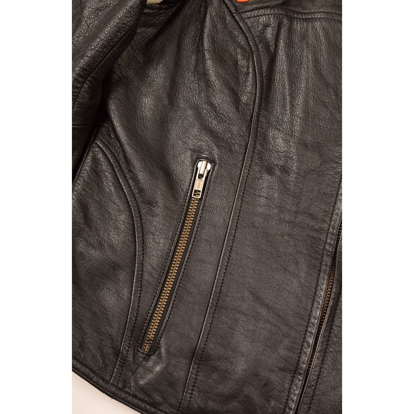 Harley Davidson VINTAGE Harley-Davidson Women's Jacket Miss Enthusiast Leather, Size M, Black, 98142-09VW, 100% Leather, Motorcycle, Womens Size M / US 6-8 / IT 42-44 - 2 Thumbnail