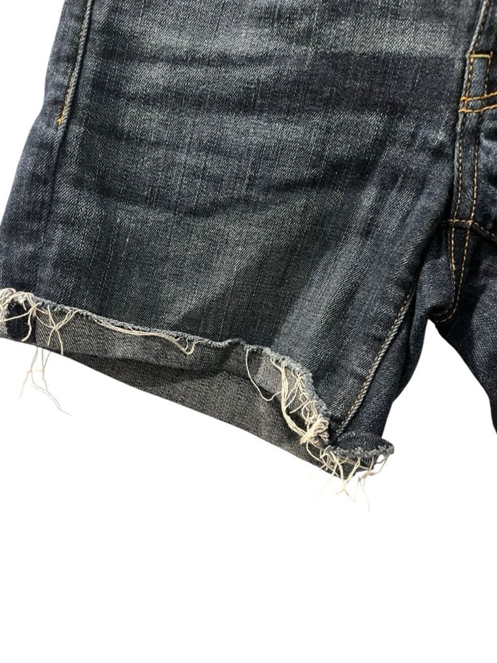 American Eagle Outfitters American Eagle Super Stretch Dark Blue Denim Shorts Size 4 Size 29" - 4 Thumbnail