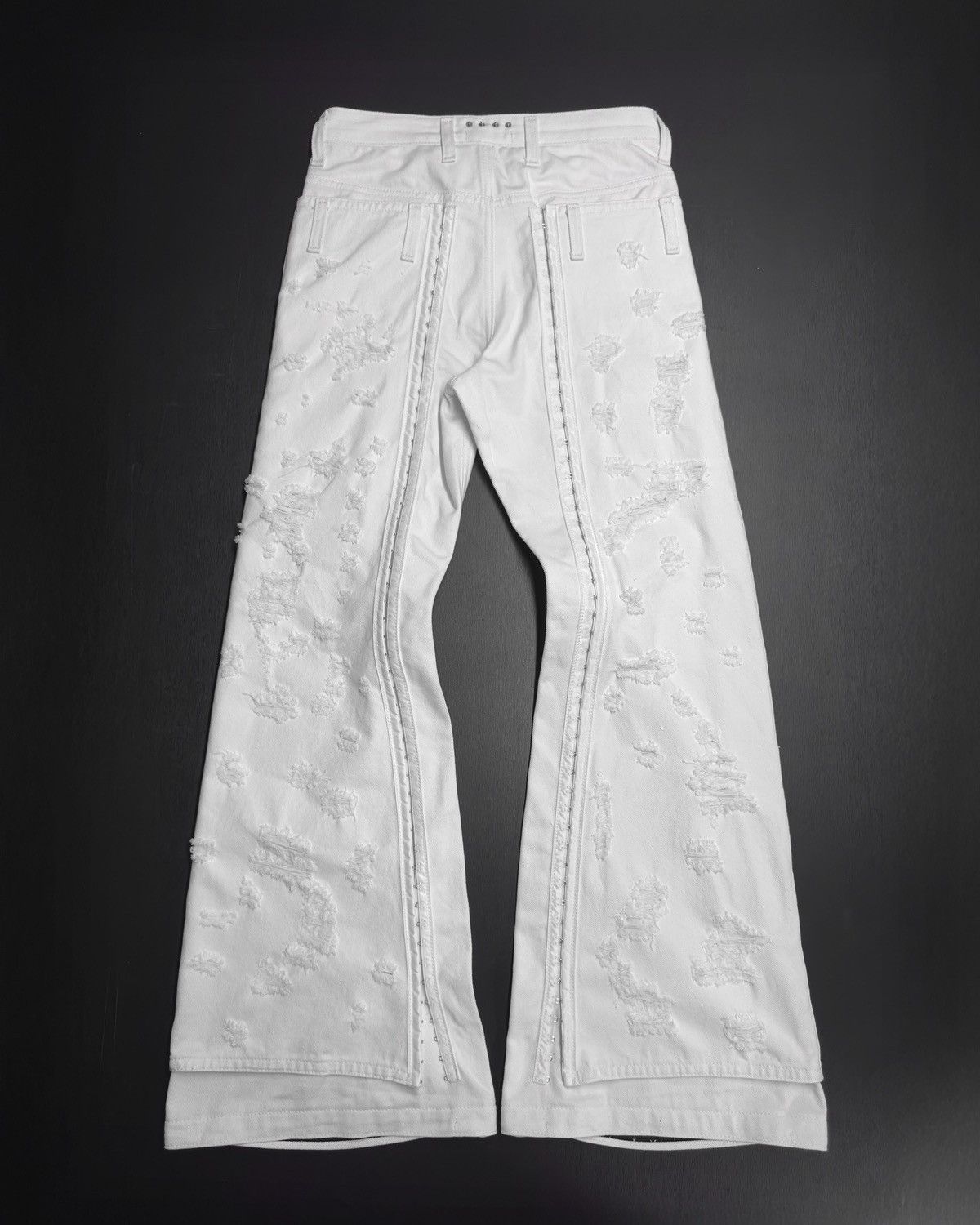Designer DOUBLE LAYERS WHITE JEANS 2.0 Size US 32 / EU 48 - 4 Thumbnail