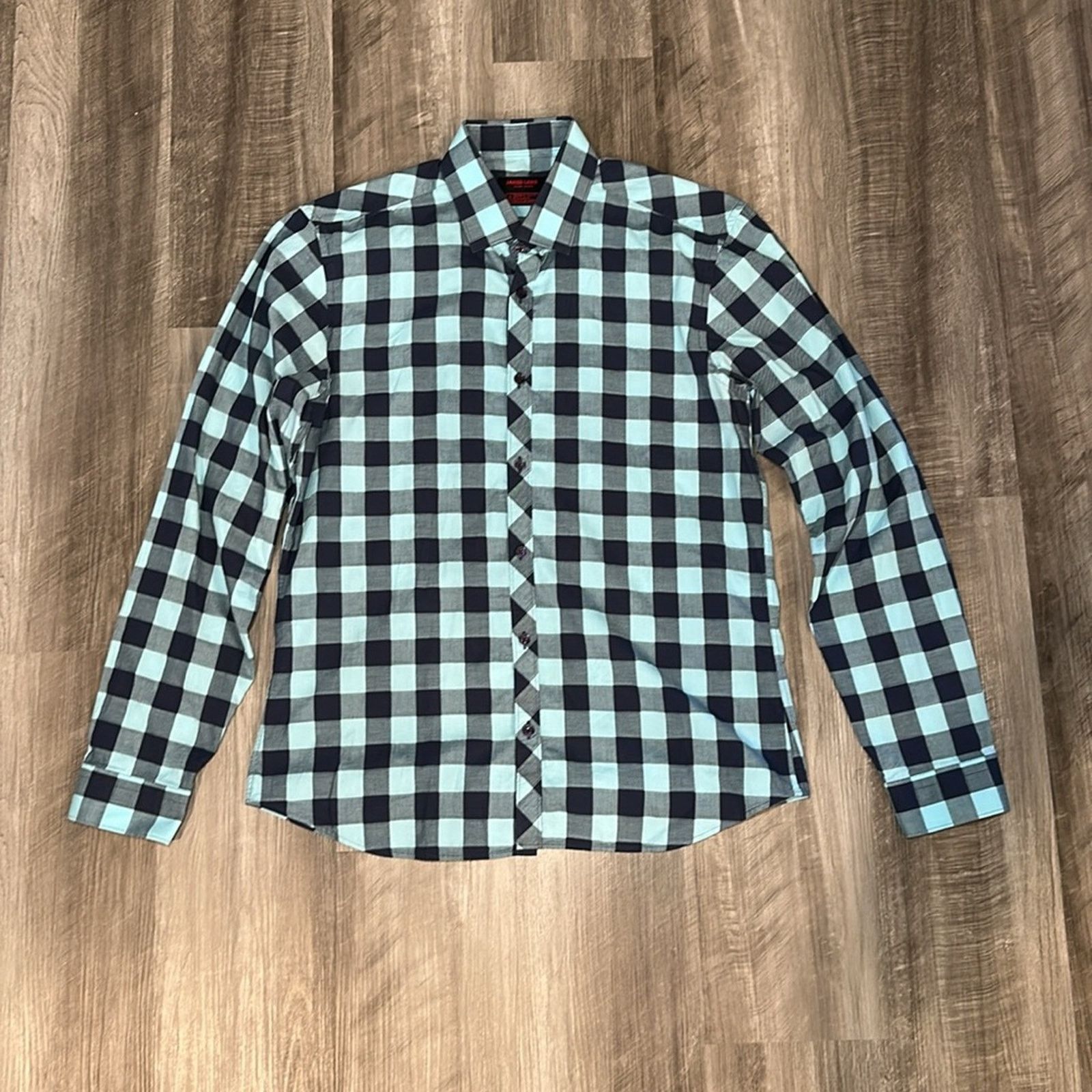 Jared Lang Jared Lang After Hours Slim Fit Checkered Long Sleeve - L Size US L / EU 52-54 / 3 - 2 Thumbnail