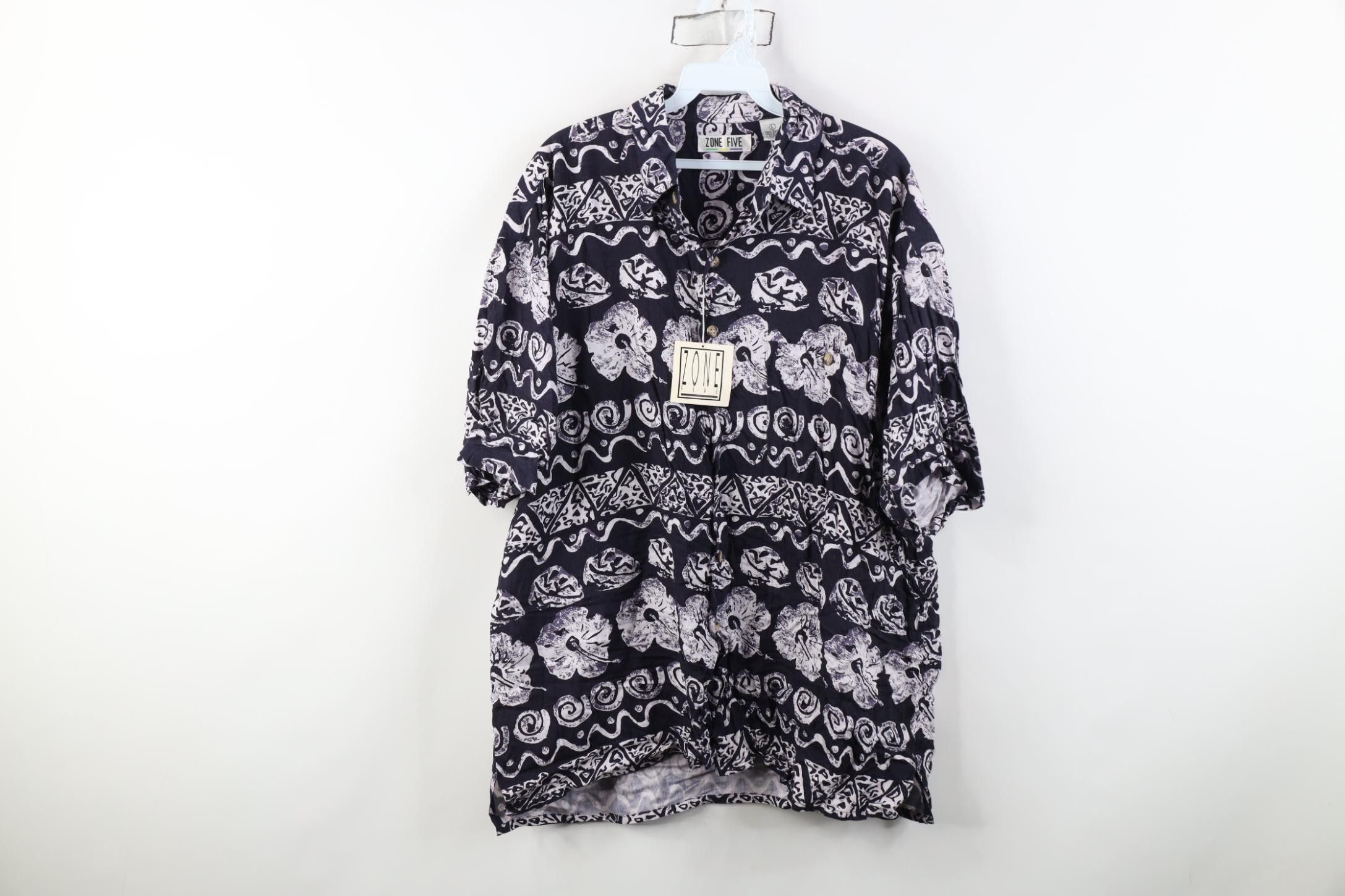 Vintage Deadstock Vintage 90s Streetwear Gabardine Button Shirt Size US L / EU 52-54 / 3 - 1 Thumbnail