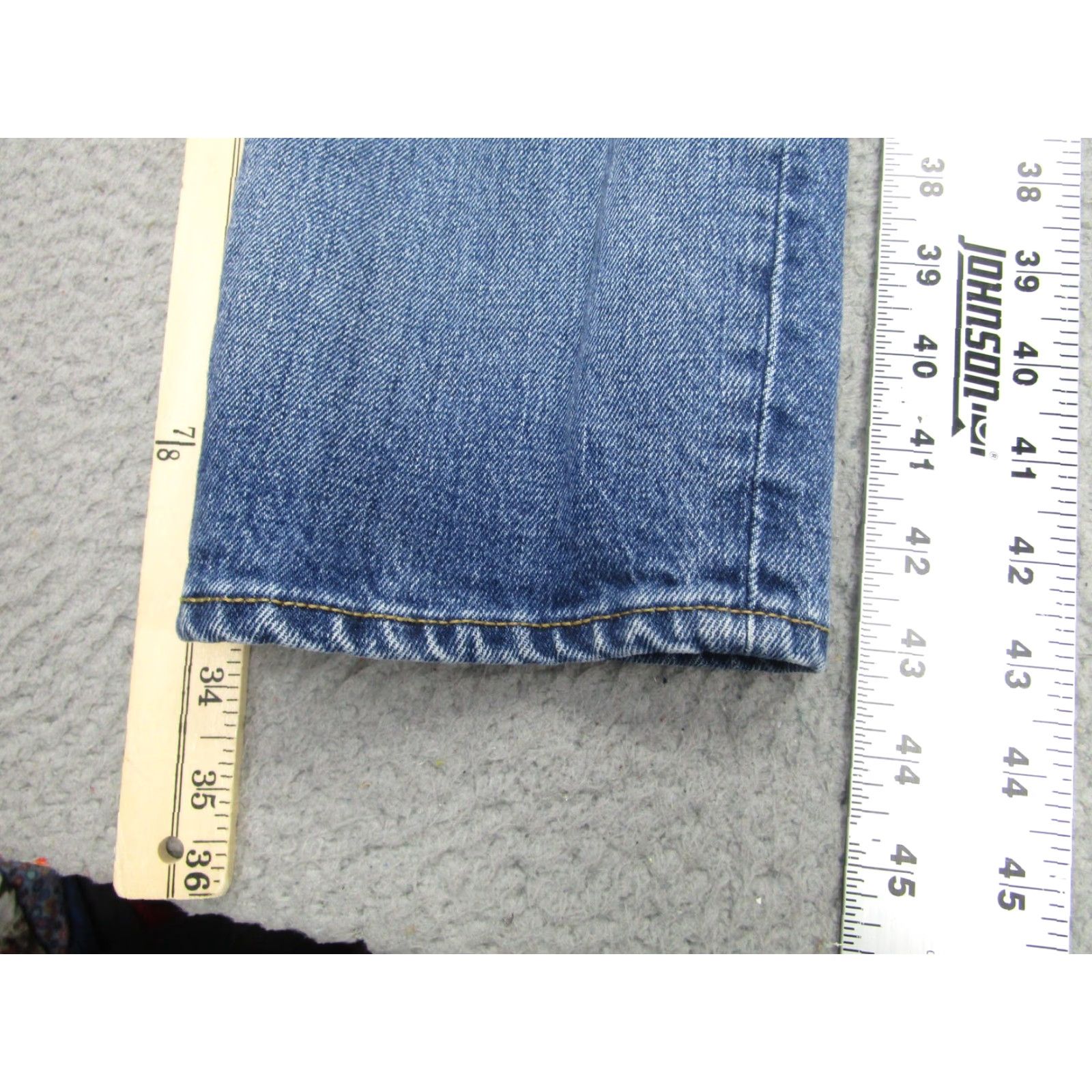 Gap VINTAGE Gap Cone Denim Jeans Mens 31x34 Slim Skinny Denim Blue Distressed Patchwork Redline Repair Size US 31 - 2 Thumbnail