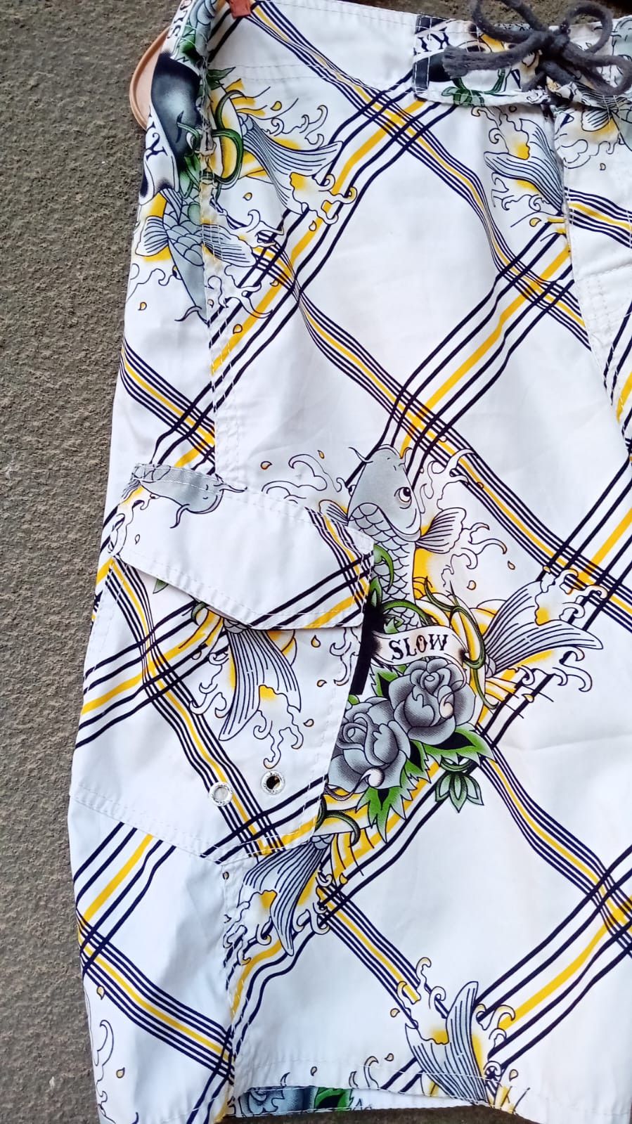 Christian Audigier × Ed Hardy Ed Hardy by Christian Audigier Koi Fish Board Shorts Trunks Size US 36 / EU 52 - 5 Thumbnail