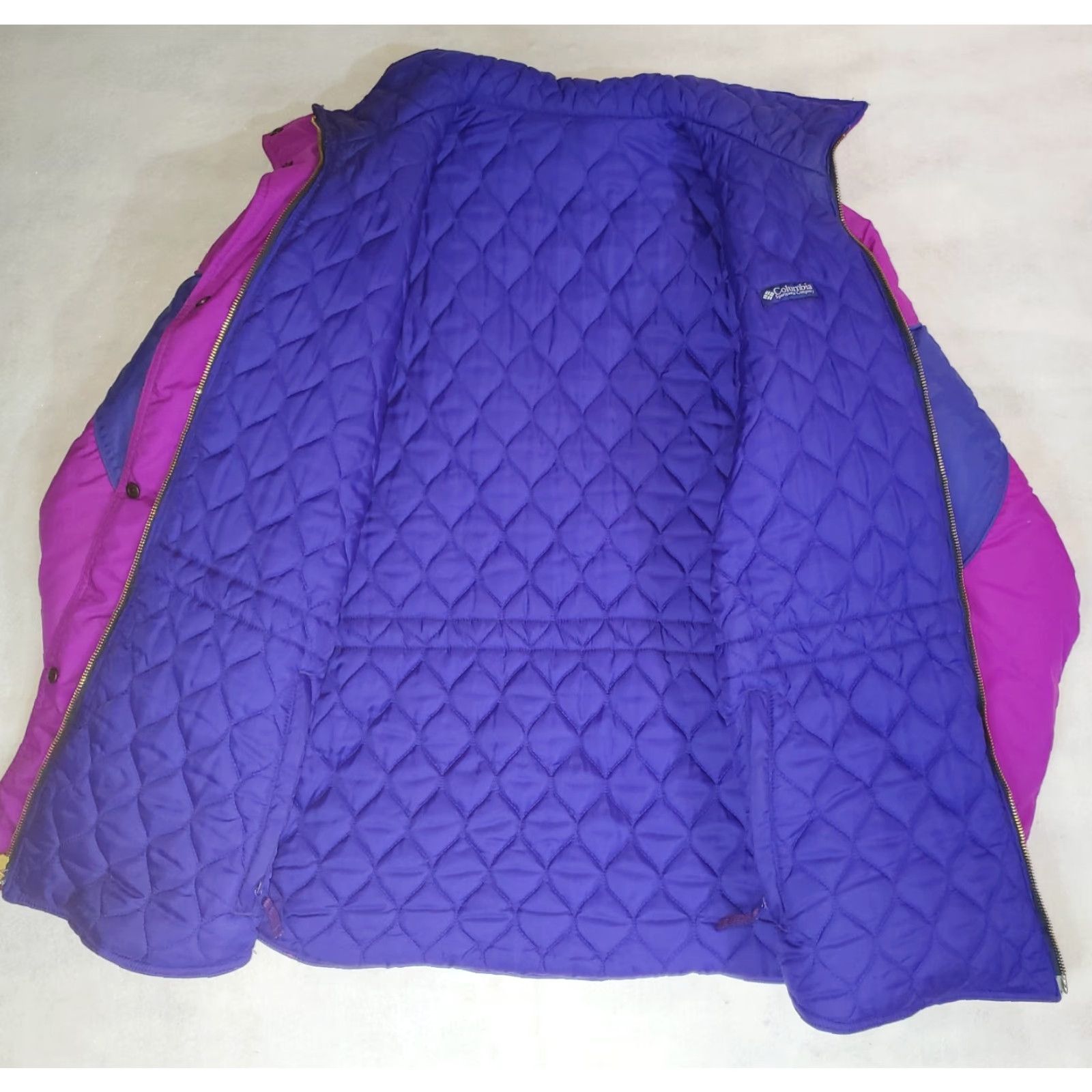 Vintage VINTAGE Columbia Sportswear Women's Jacket Ski Windbreaker 18/20 Purple Quilted Liner Long Zip Button 90s Mens Womens Girls? Size XXL / US 16-18 / IT 52-54 - 4 Thumbnail