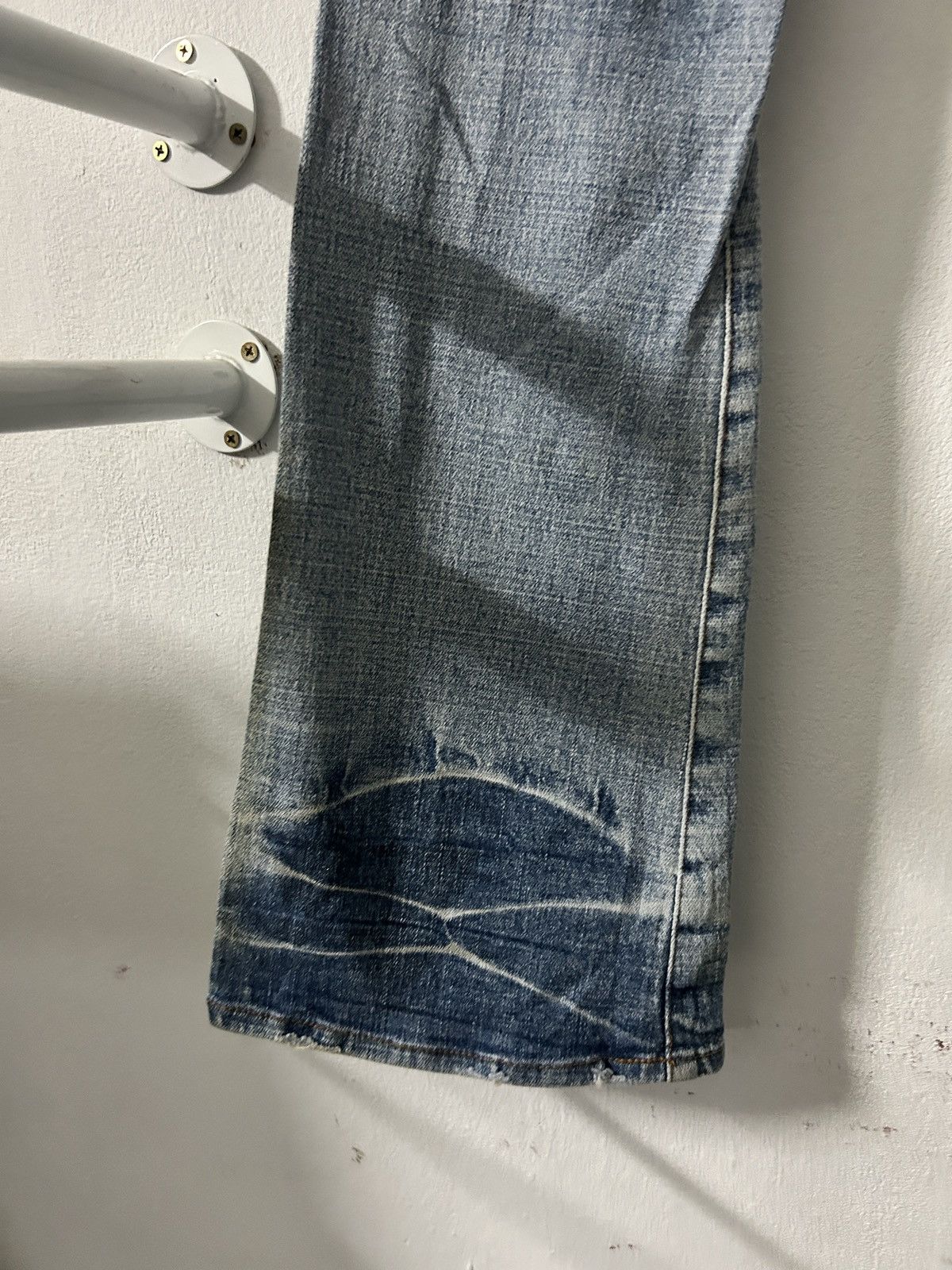 If Six Was Nine Flared glitter whiskered jeans fade lgb style japanese denim Size 28" / US 6 / IT 42 - 9 Thumbnail