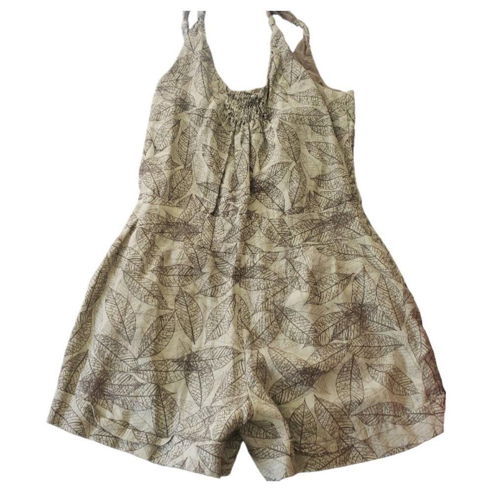 Forever 21 CT401 xxi Linen Sleeveless Romper S/P Size 28" / US 6 / IT 42 - 6 Thumbnail