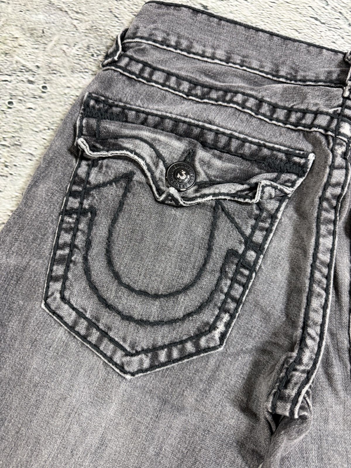 True Religion True Religion jeans grey black thick stitching Billy bootcut Size US 29 - 5 Thumbnail
