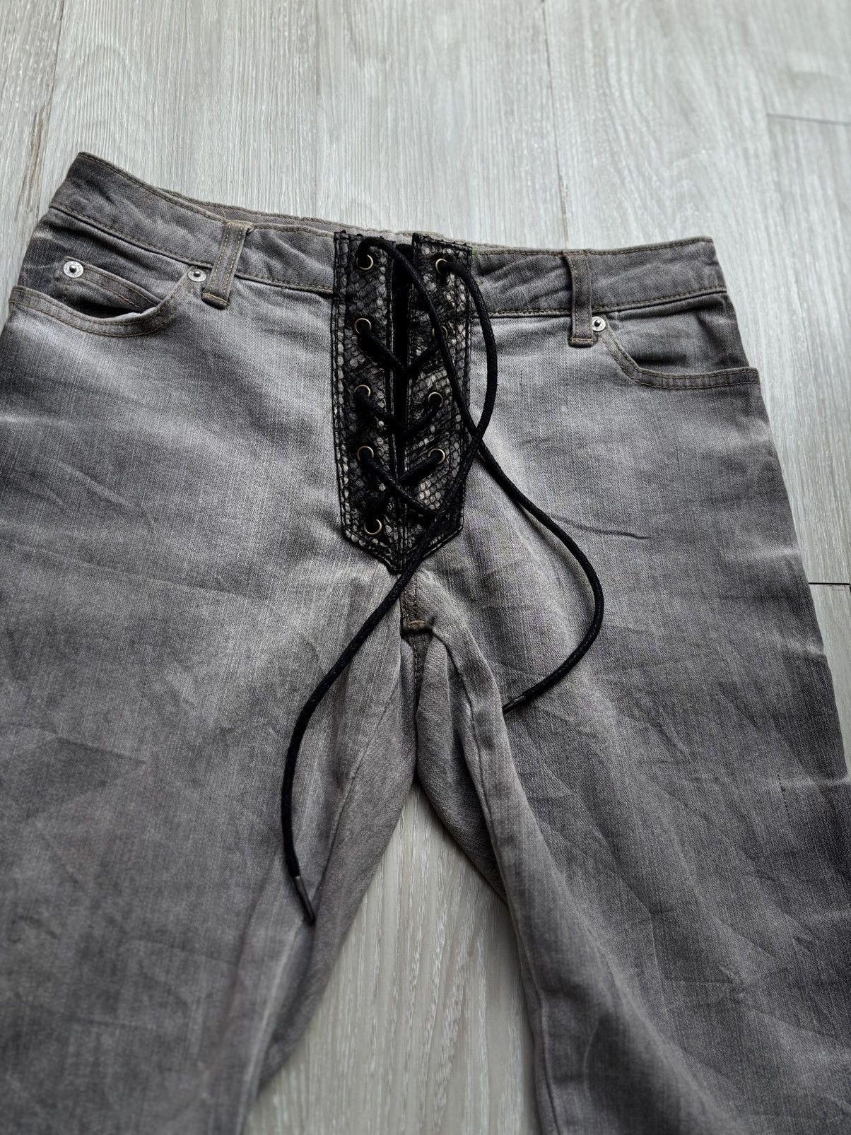 Japanese Brand daily topic laceup flare jeans Size US 28 / EU 44 - 2 Thumbnail