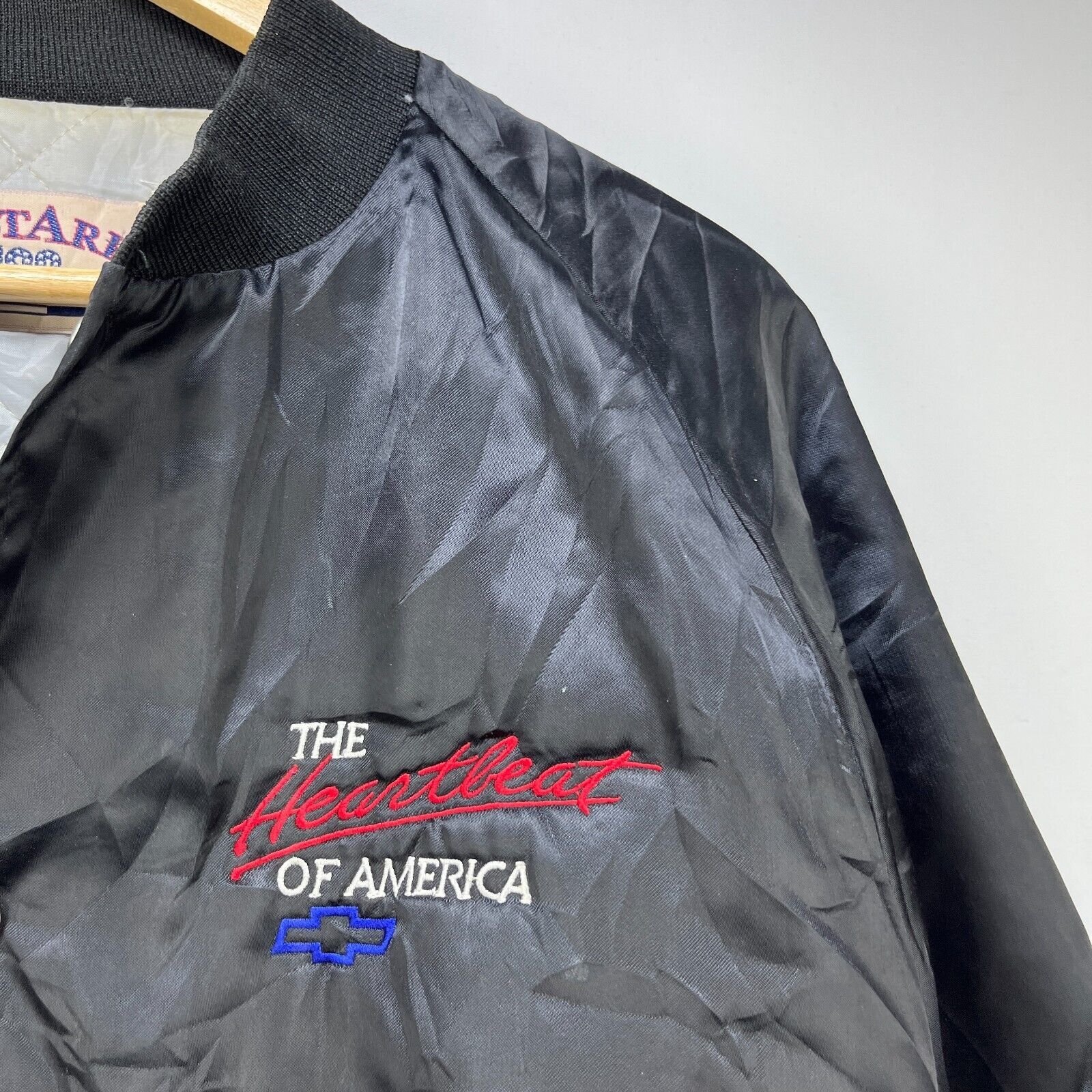 Vintage Vintage 80s Chevrolet XL Satin Heartbeat of America West Ark Size US XL / EU 56 / 4 - 4 Thumbnail