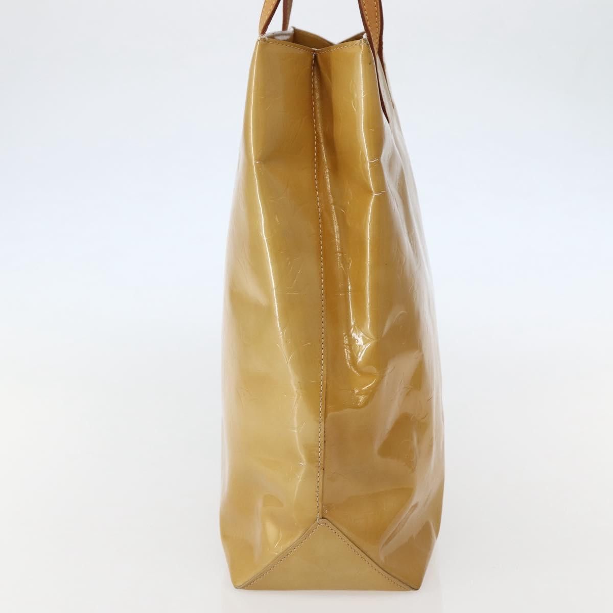 Louis Vuitton LOUIS VUITTON Monogram Vernis Reade MM Hand Bag Beige M91141 Size ONE SIZE - 4 Thumbnail