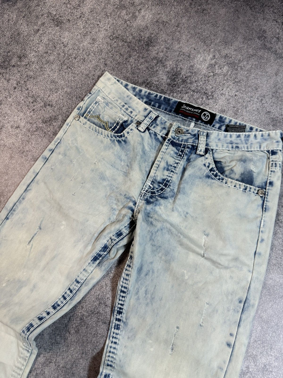 Japanese Brand × Vintage Y2K Jeansnet Denim Streetwear Style Casual Jeans USA L Rare Size US 33 - 3 Thumbnail