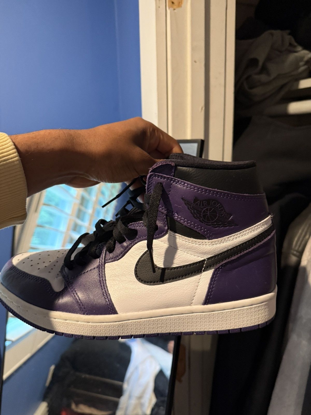 Jordan Brand Jordan 1 Court Purple Size US 9.5 / EU 42-43 - 5 Thumbnail