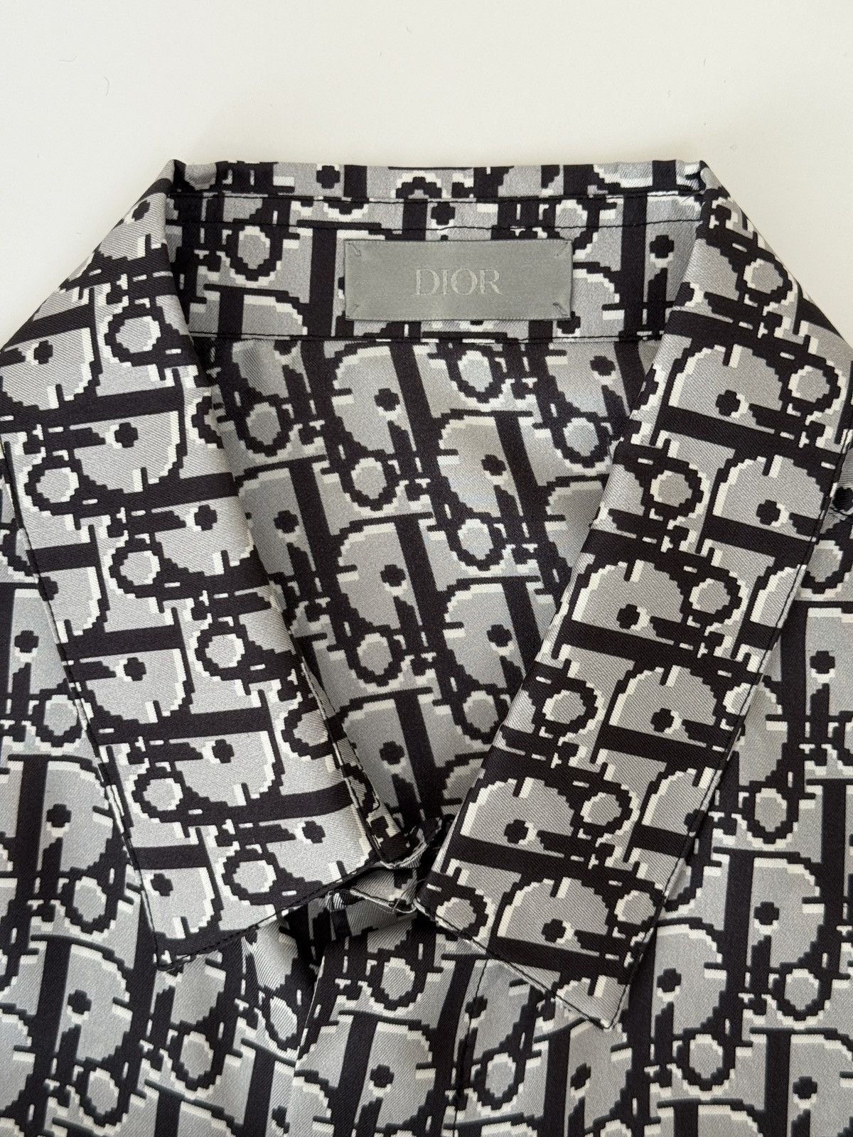 Dior Dior Oblique Pattern Silk Short Sleeve Button Up Shirt 40 Size US M / EU 48-50 / 2 - 4 Thumbnail