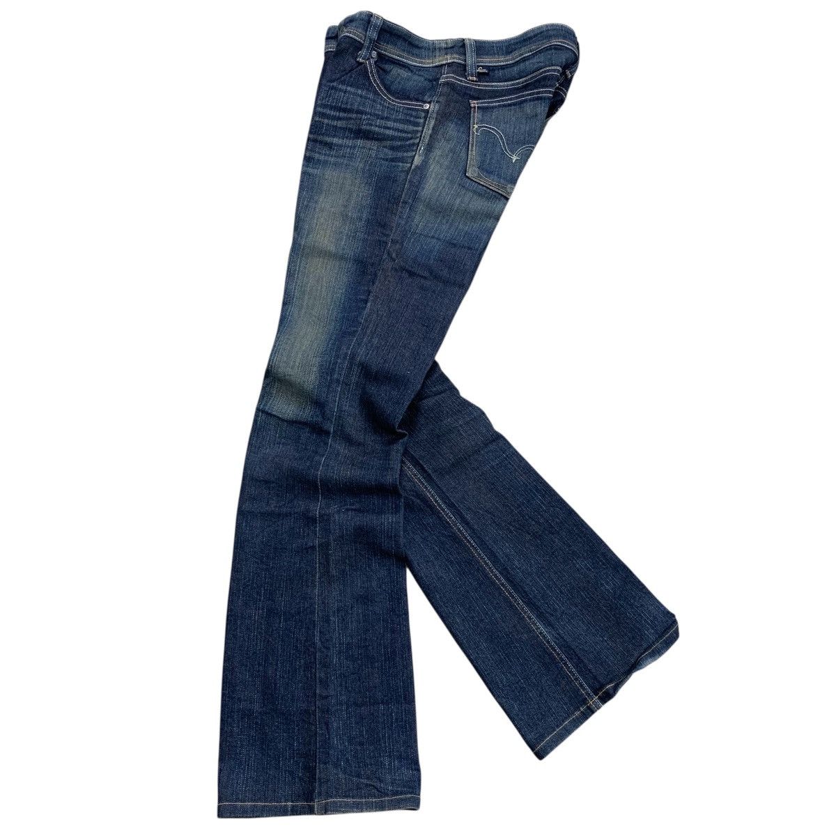 If Six Was Nine × Japanese Brand × Le Grande Bleu (L.G.B.) LGB Style 2000’s Edwin Something Bootcut Flared Jeans Size US 30 / EU 46 - 14 Thumbnail