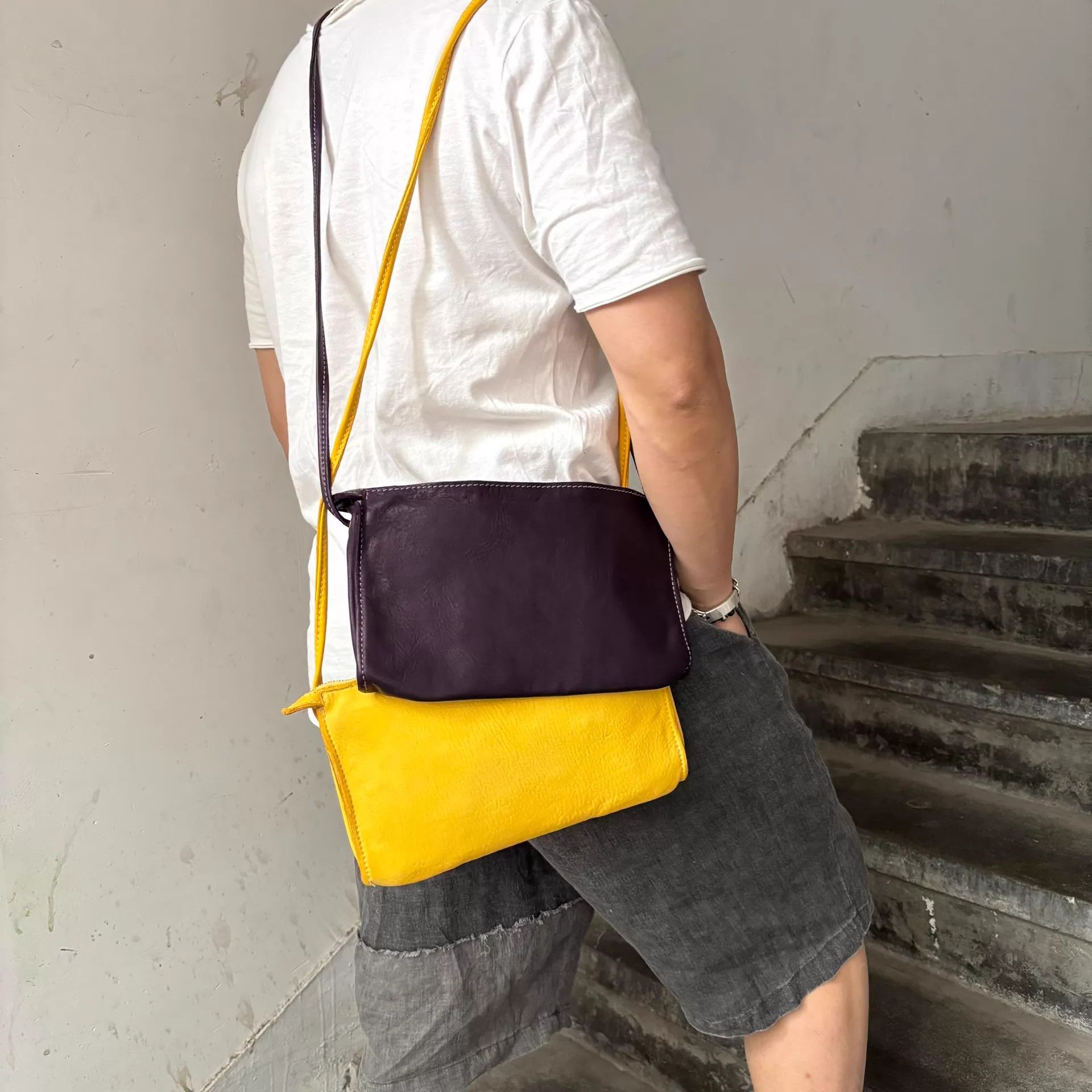 Guidi Guidi CLT01 New Square Horsehide 3-Color Shoulder Bag Size ONE SIZE - 7 Thumbnail