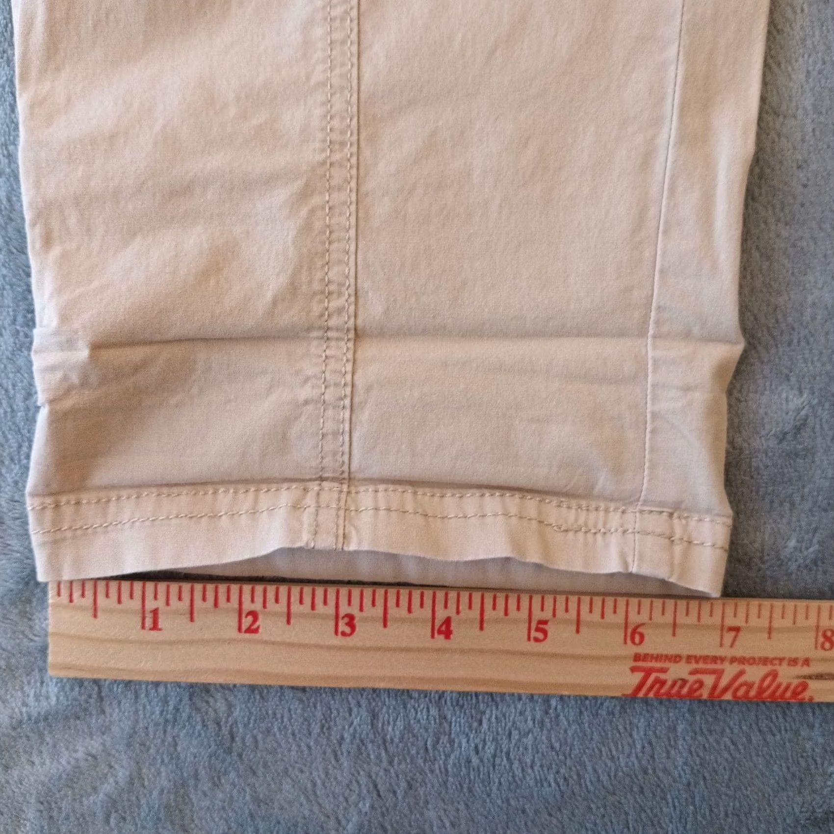 Vintage Chico's Cropped Pants Womens Size 8 Beige Roll Tab Leg 33x23 High Rise Size 30" / US 8 / IT 44 - 7 Thumbnail