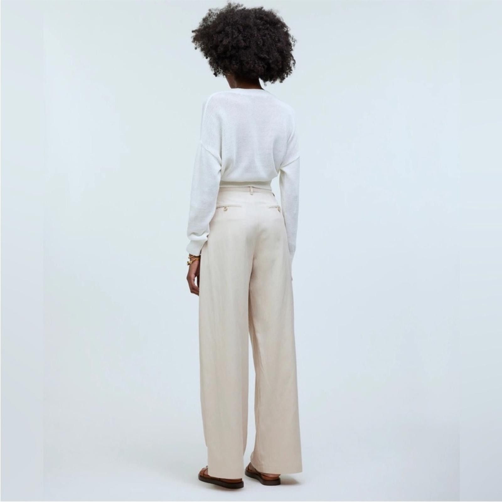 Madewell Madewell Cream Wide-Leg Pants Size 27" / US 4 / IT 40 - 3 Thumbnail