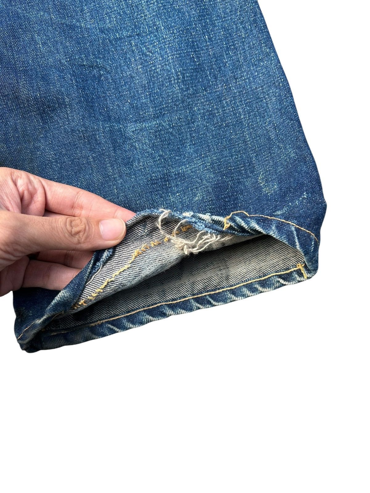 Kapital Vintage Blue Blue Hr Market Selvedge Distressed denim jeans Size US 30 / EU 46 - 15 Thumbnail