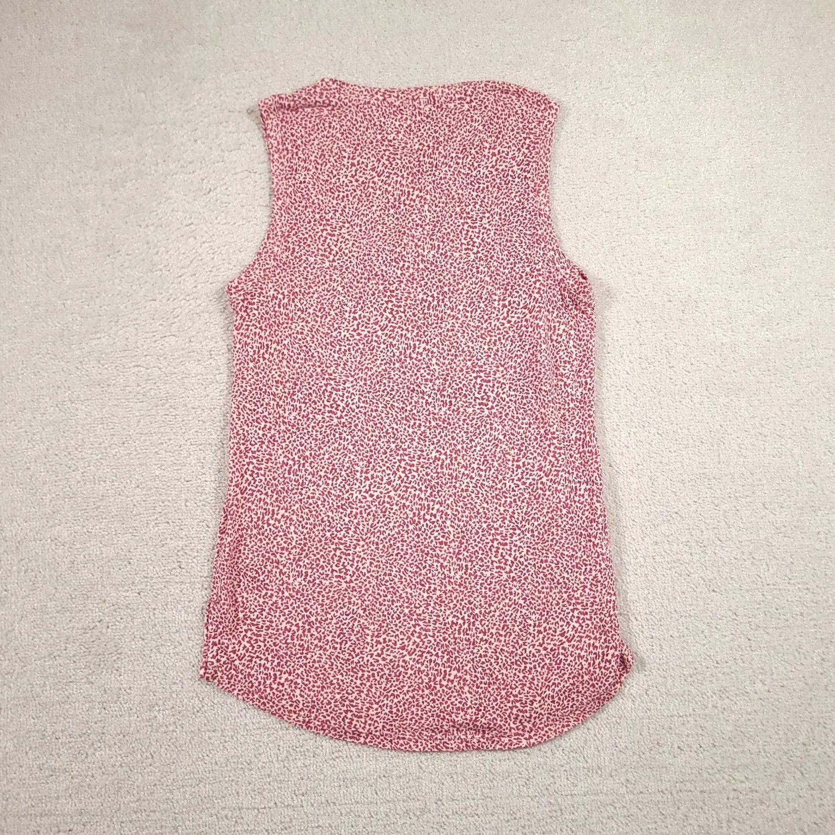 Athleta Athleta Tank Top Womens Small Pink Cheetah Print Sleeveless Crew Neck Short Size S / US 4 / IT 40 - 7 Thumbnail