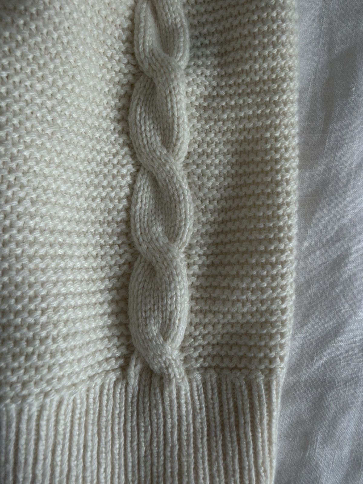 Reiss Reiss Cream Wool-Cashmere Shawl Collar Knit Sweater Size US XL / EU 56 / 4 - 3 Thumbnail