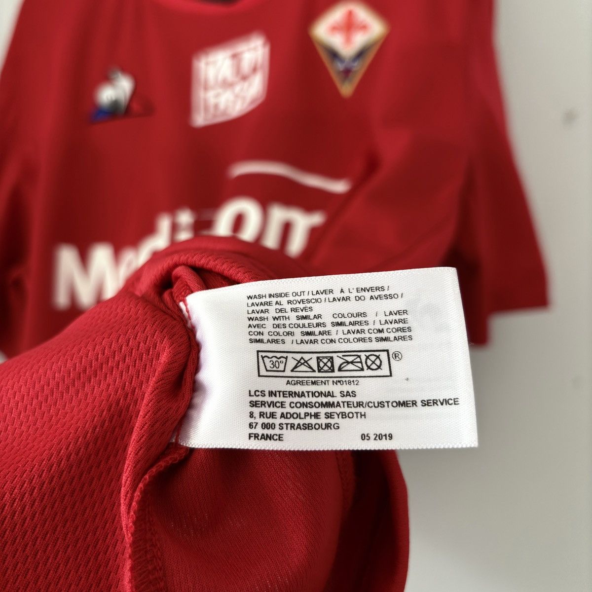 Le Coq Sportif 2019 2020 Fiorentina Italy Poland Game Issue Soccer Jersey Size US L / EU 52-54 / 3 - 10 Thumbnail