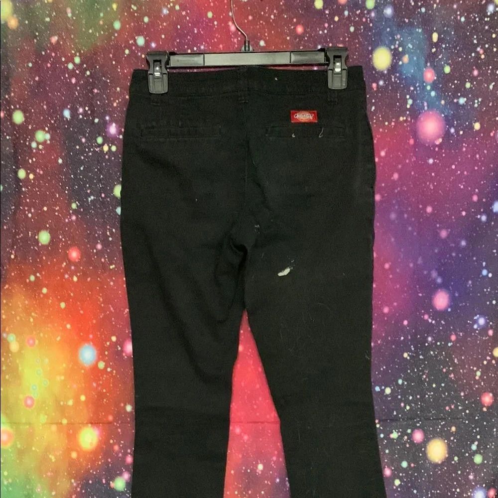 Designer Black Dickies pants Size 25" / US 0 / IT 36 - 2 Thumbnail