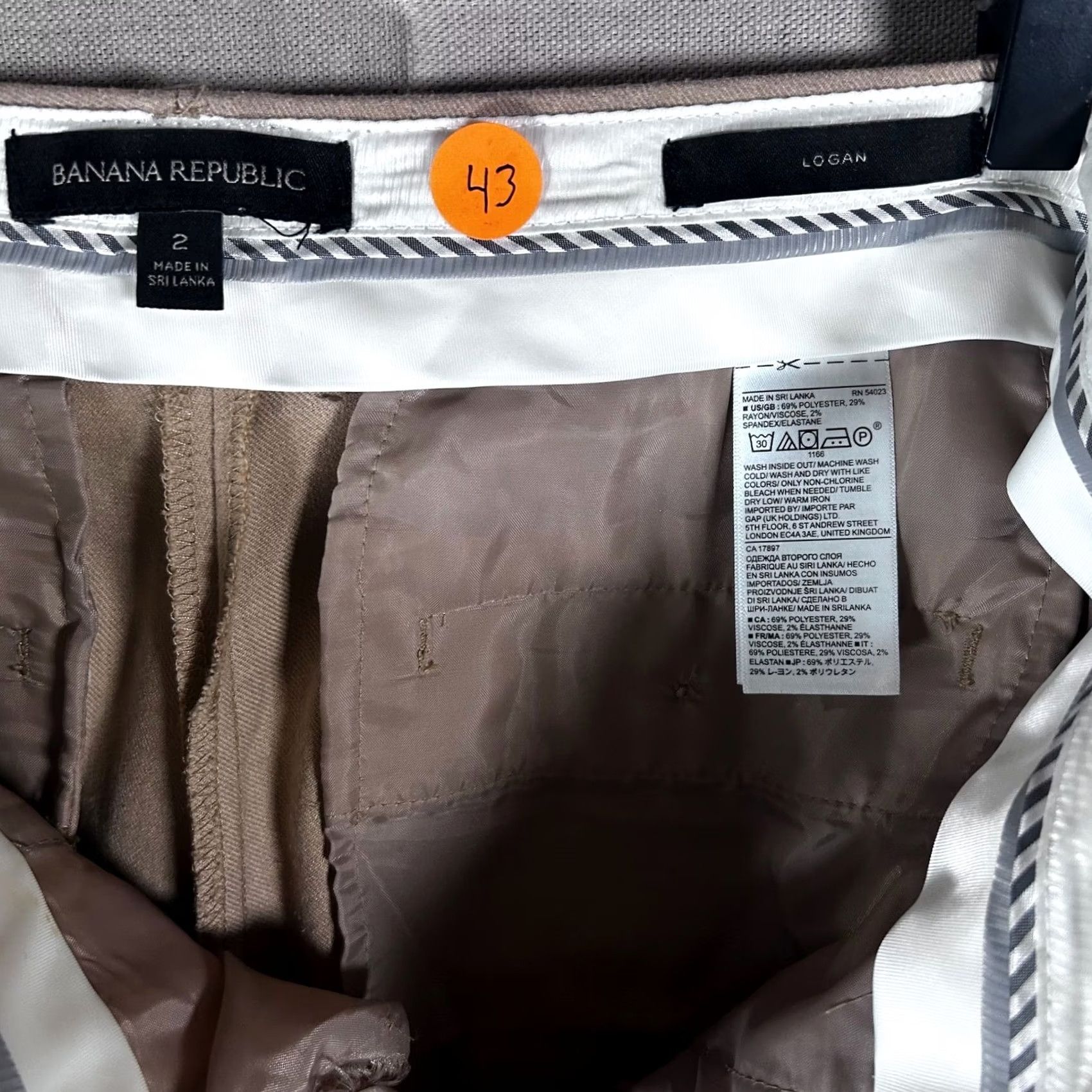 Banana Republic Banana Republic Logan Trousers Womens 2 Brown Straight Leg Dress Pants Business Size 26" / US 2 / IT 38 - 3 Thumbnail