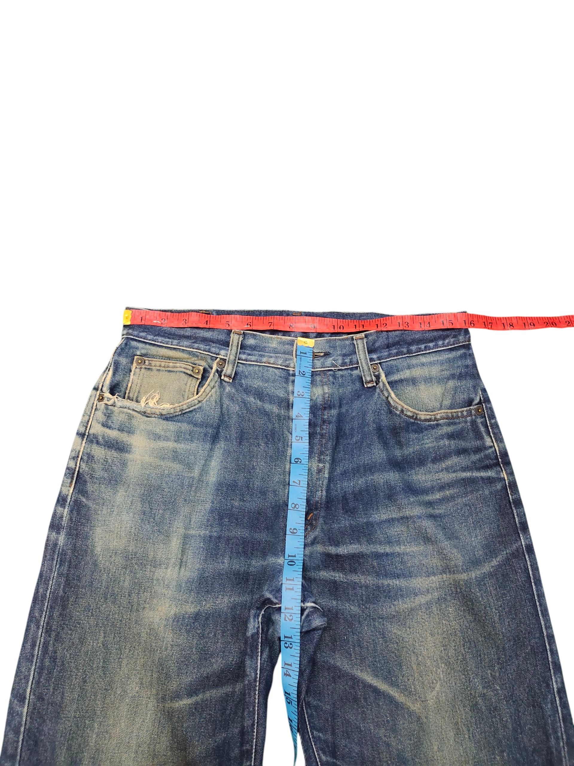 Comme des Garcons × Undercover Vintage Bobson Japan Regular Clawmark Distress Denim Jeans Size US 32 / EU 48 - 15 Thumbnail