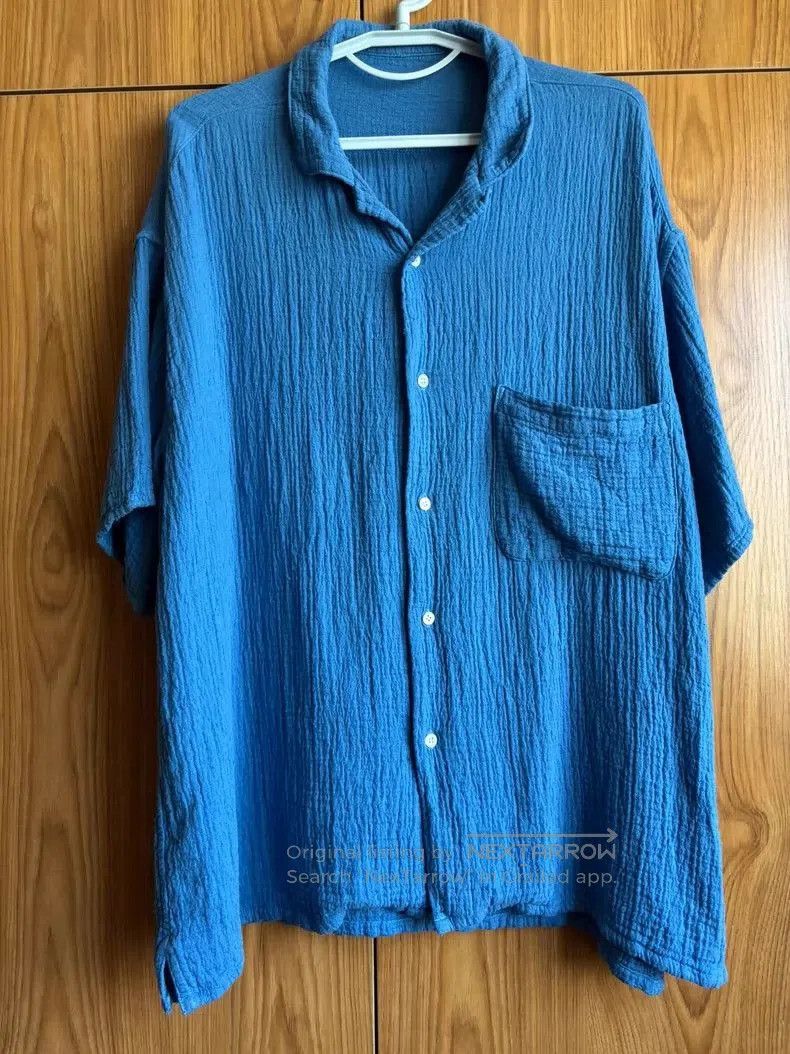 Kapital Porter Classic Sashiko Linen Short Sleeve Shirt. Size US XL / EU 56 / 4 - 1 Thumbnail