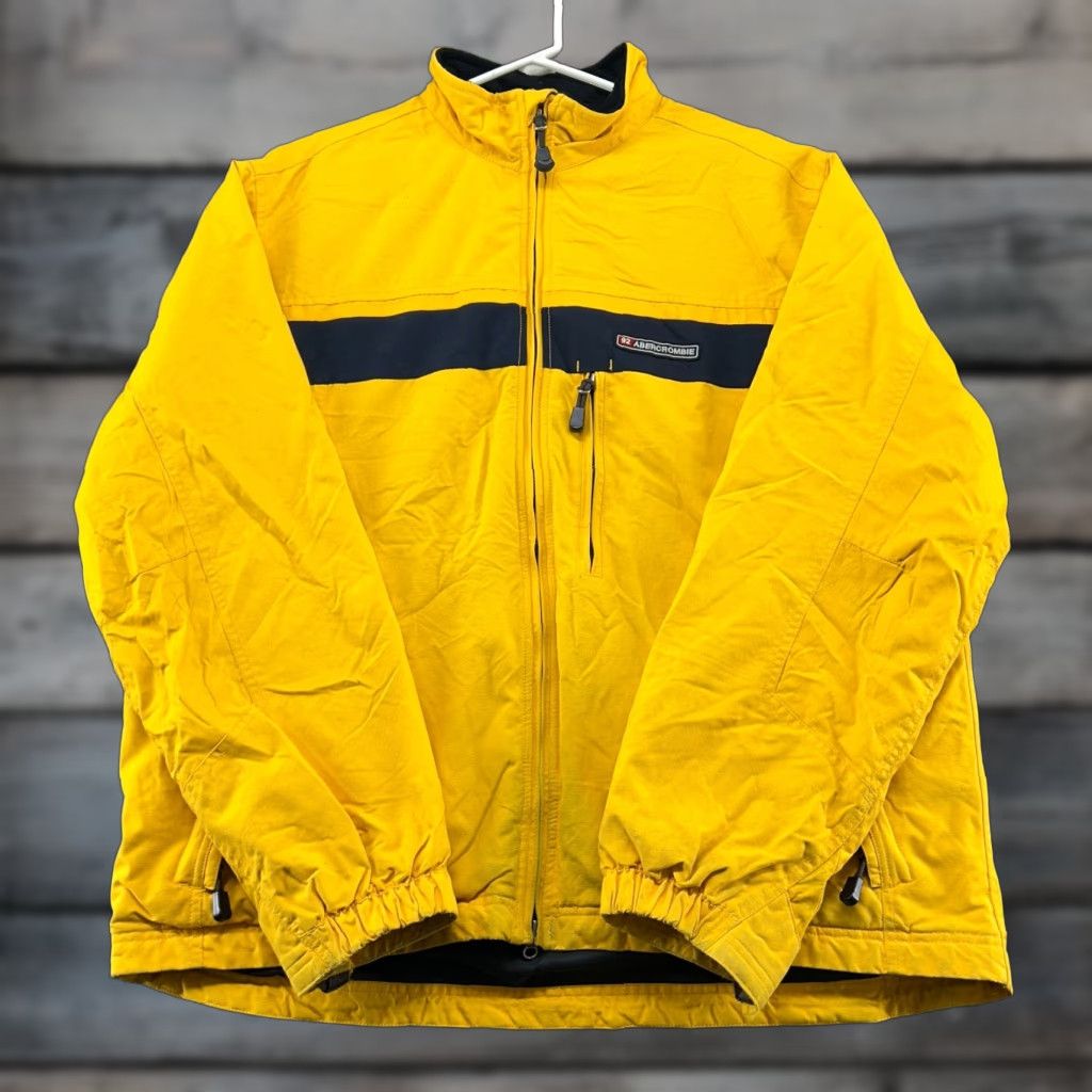 Abercrombie & Fitch VINTAGE Abercrombie Jacket Mens XL Yellow Parka Full Zip Fleece Lined Snow 90s Size US XL / EU 56 / 4 - 1 Thumbnail