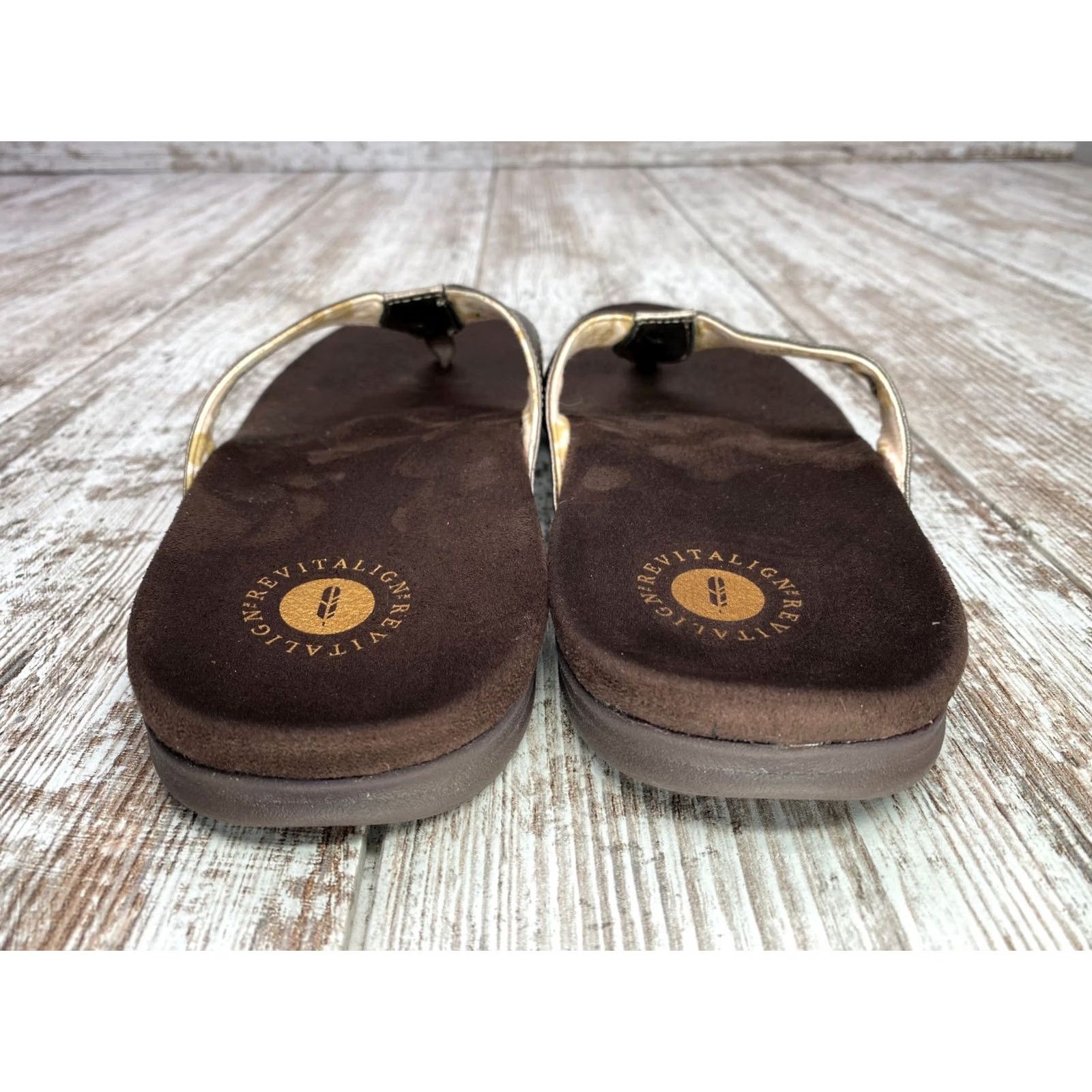 Vintage Revitalign Starling Bronze Women's 11B Orthotic Flip Flop Sandal Shoes Sandal Size US 11 / IT 41 - 4 Thumbnail