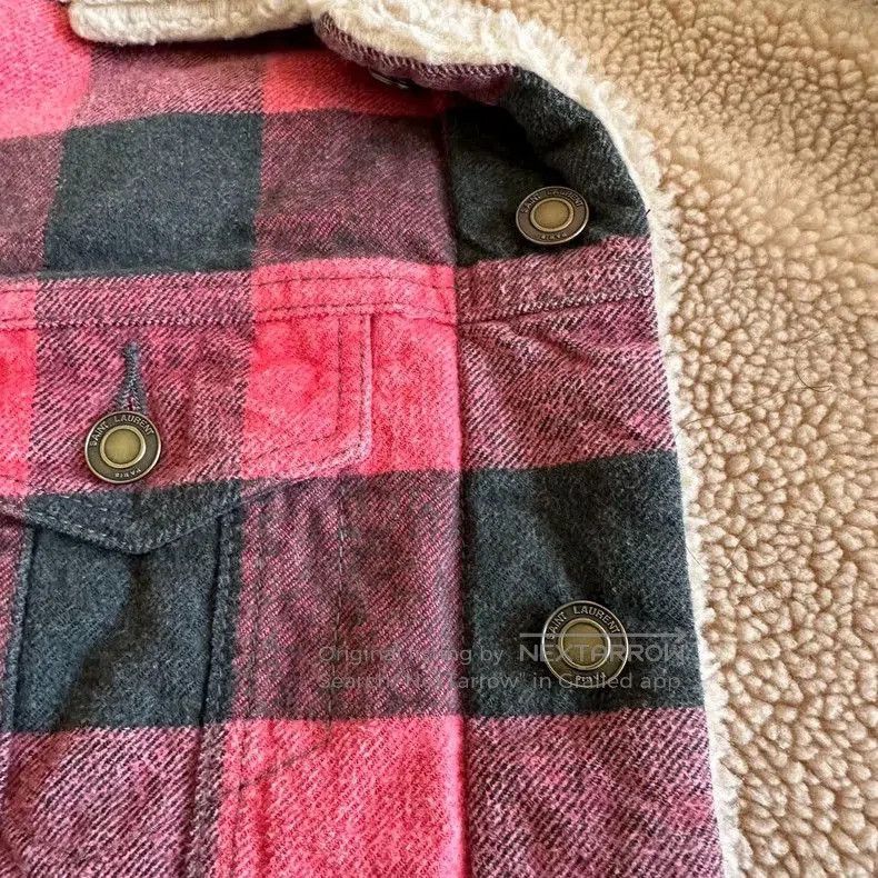 Saint Laurent Paris Saint Laurent Red Black Plaid Jacket. Size US S / EU 44-46 / 1 - 4 Thumbnail