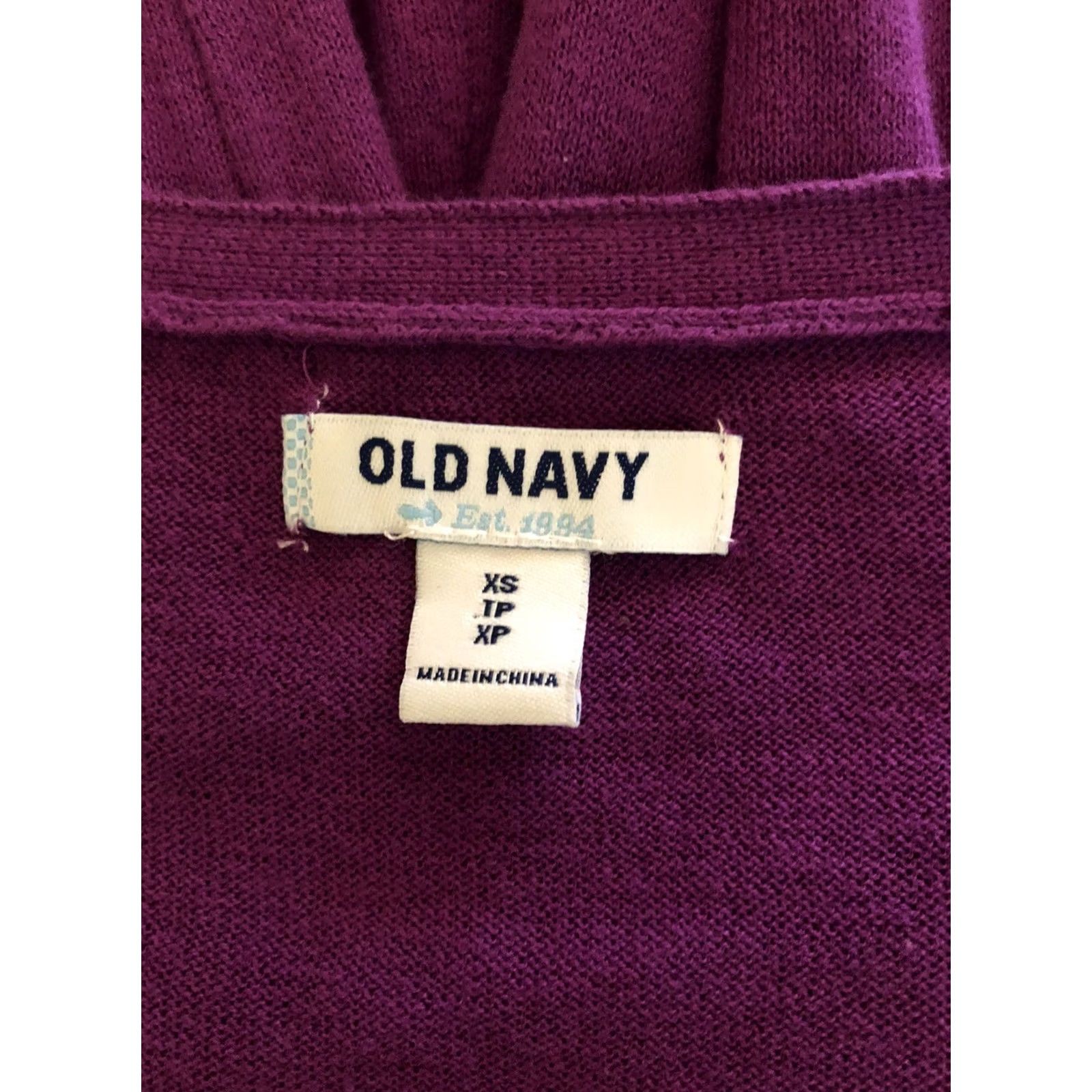 Old Navy VINTAGE Old Navy Cardigan Shirt XS Purple Button V-Neck Long Sleeve Knit Cotton 90s Preppy 90s Womens Size XS / US 0-2 / IT 36-38 - 4 Thumbnail
