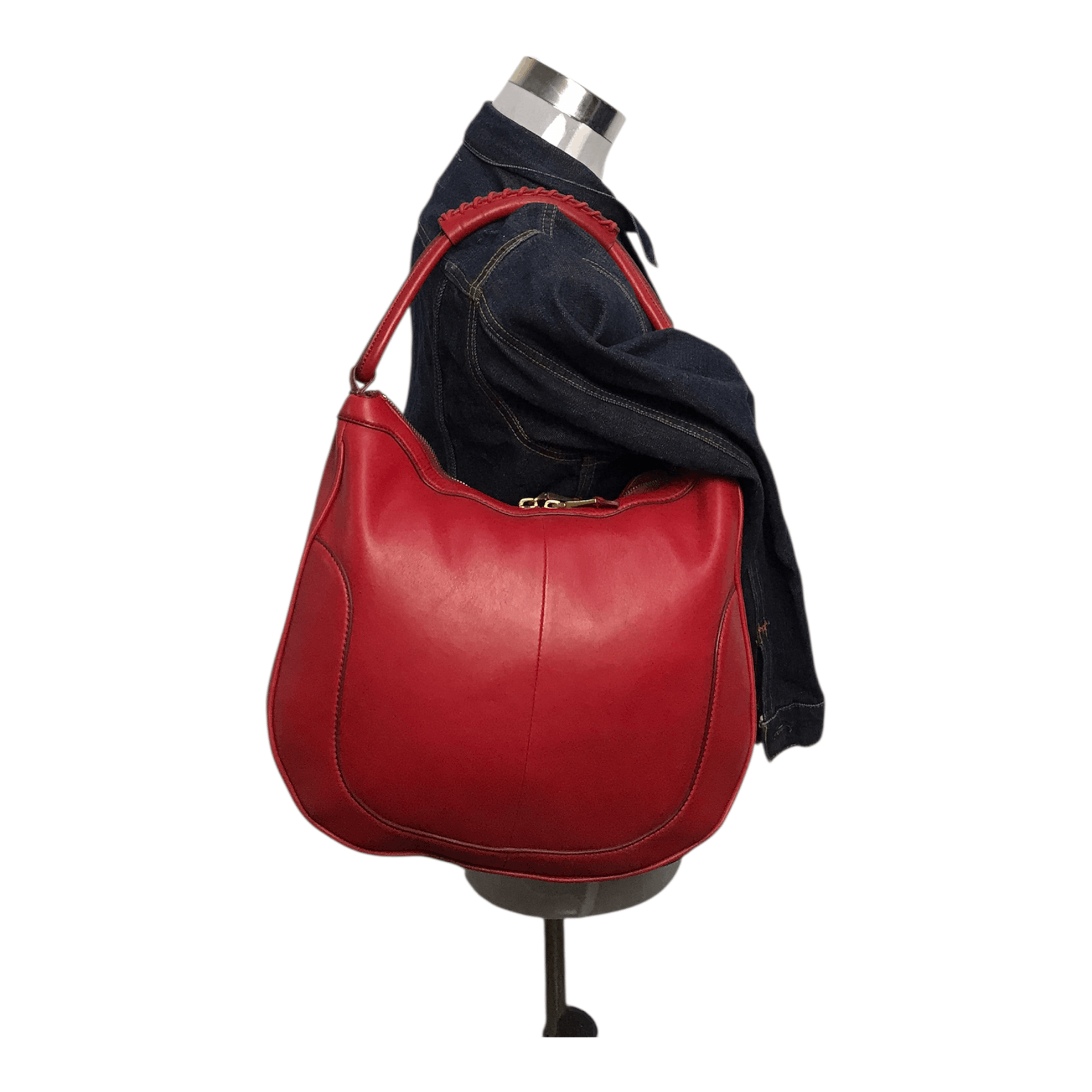 J.Crew Cross Body Leather Red Hobo Bag